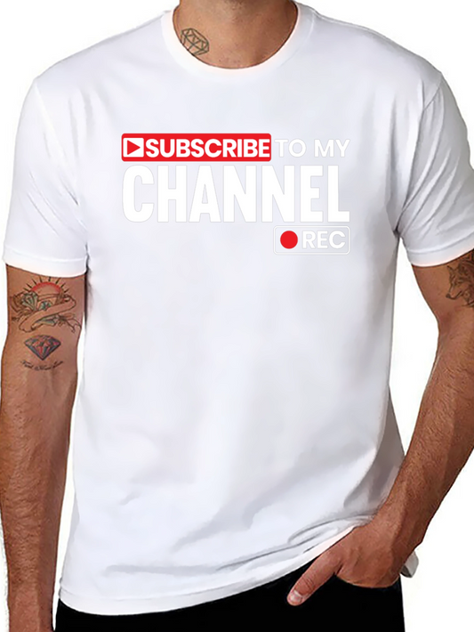 Subscribe to My Channel Black Graphic Tee