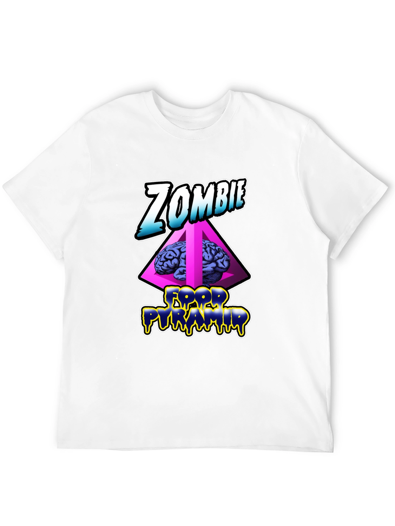 Zombie Food Pyramid Black Graphic Tee
