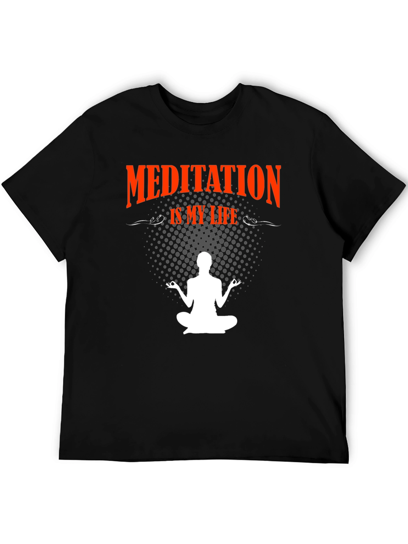 Meditation Is My Life Black T-Shirt