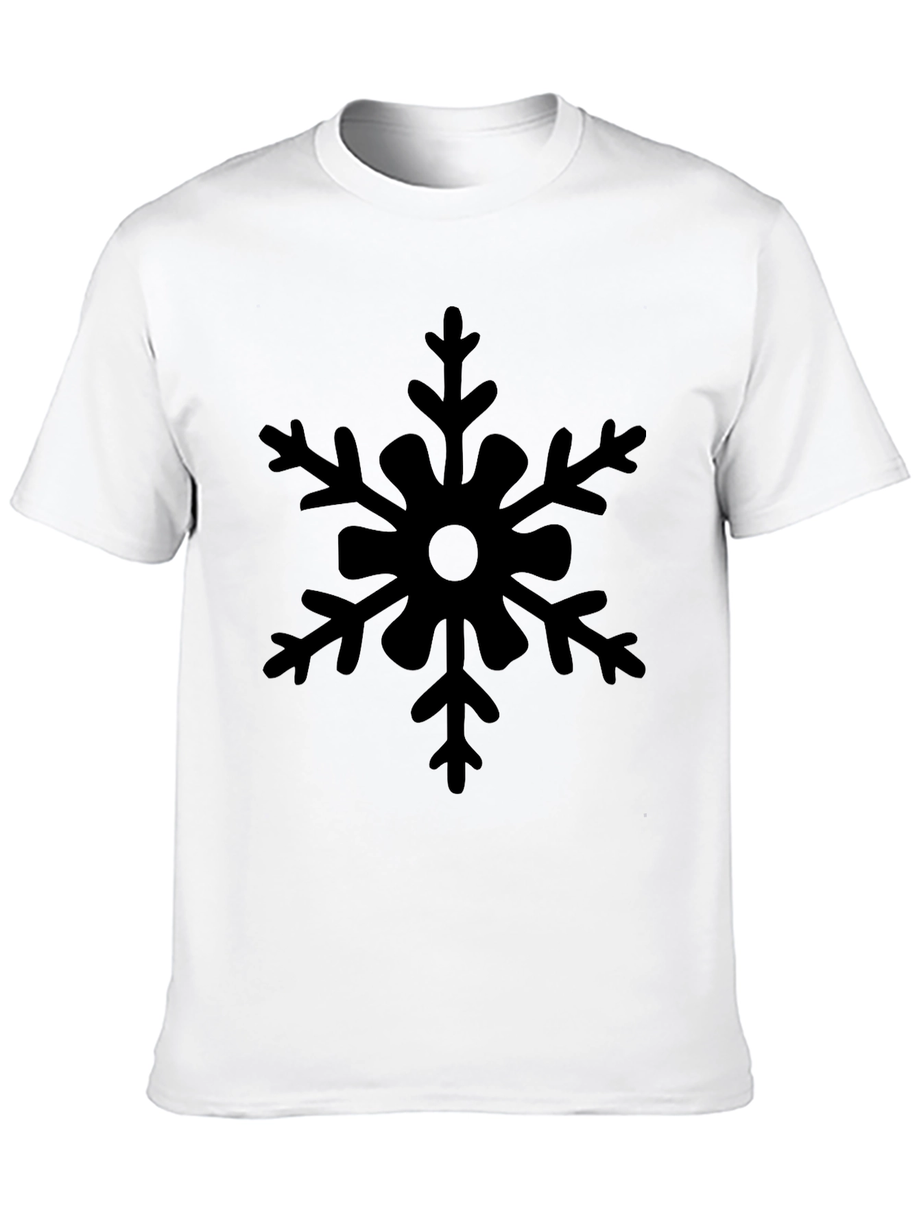Black Snowflake Graphic Tee - Winter Style