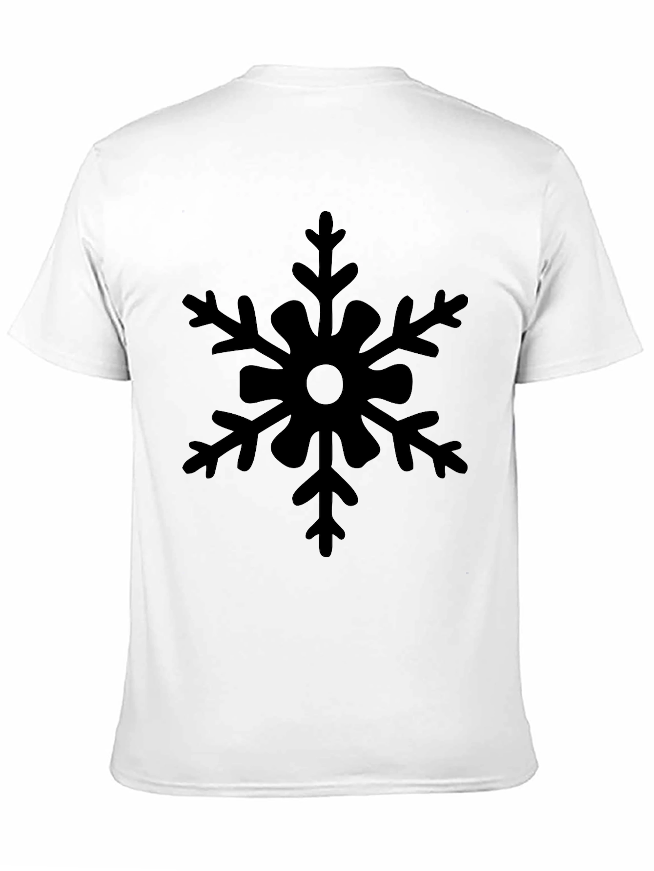 Black Snowflake Graphic Tee - Winter Style