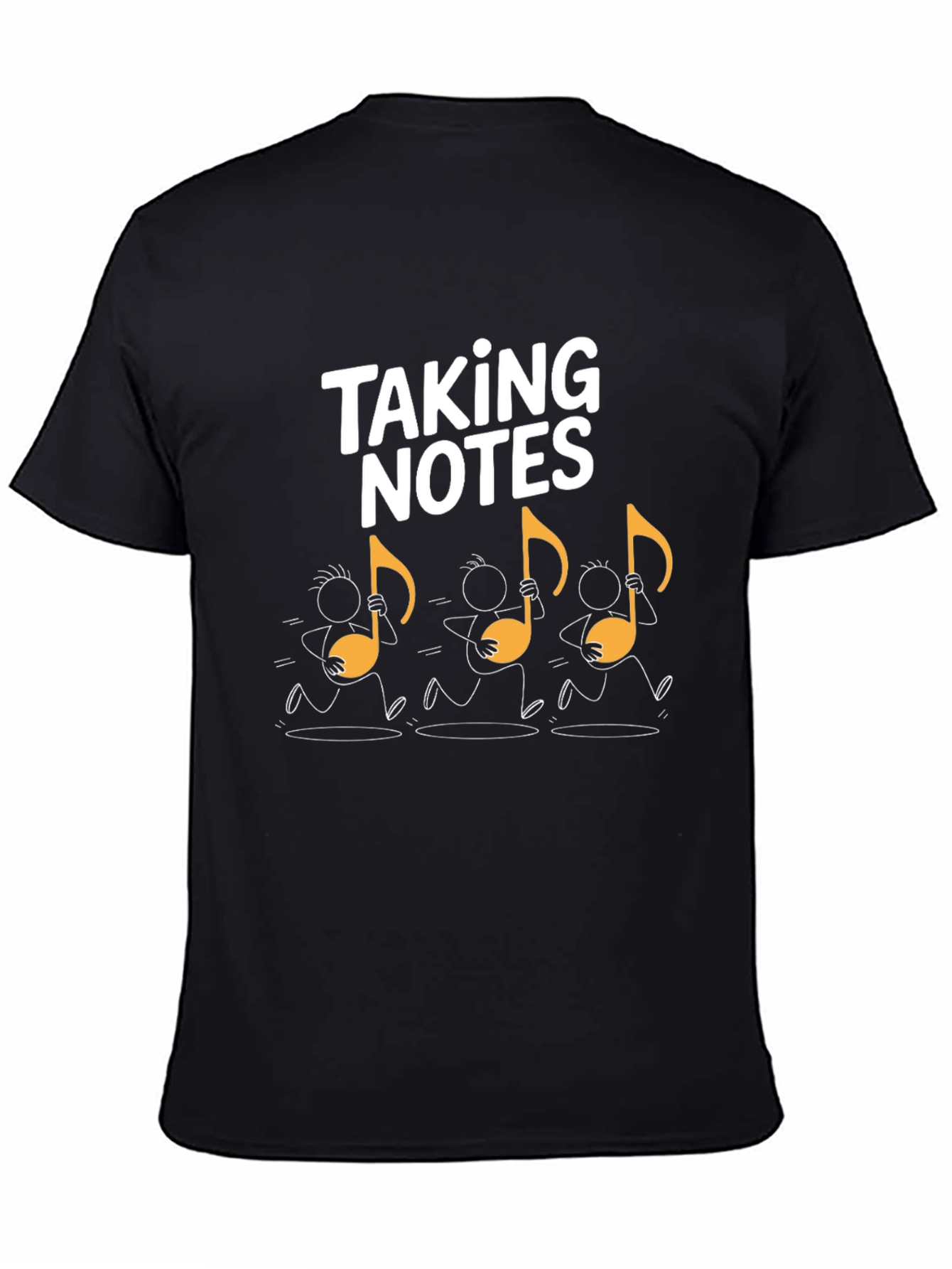 Taking Notes Music T-Shirt - Black Novelty Tee