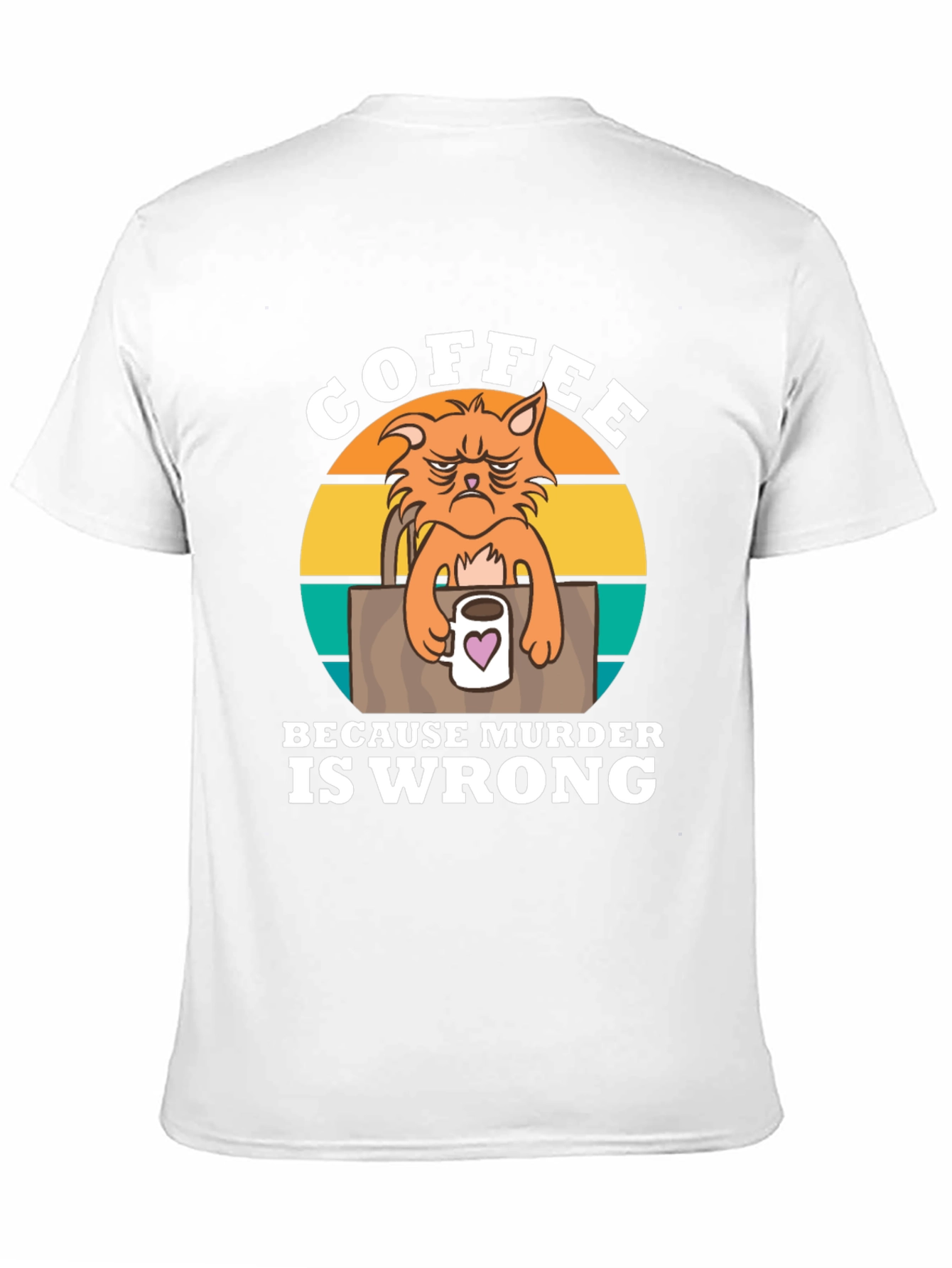 Coffee Because Murder Is Wrong Cat T-Shirt