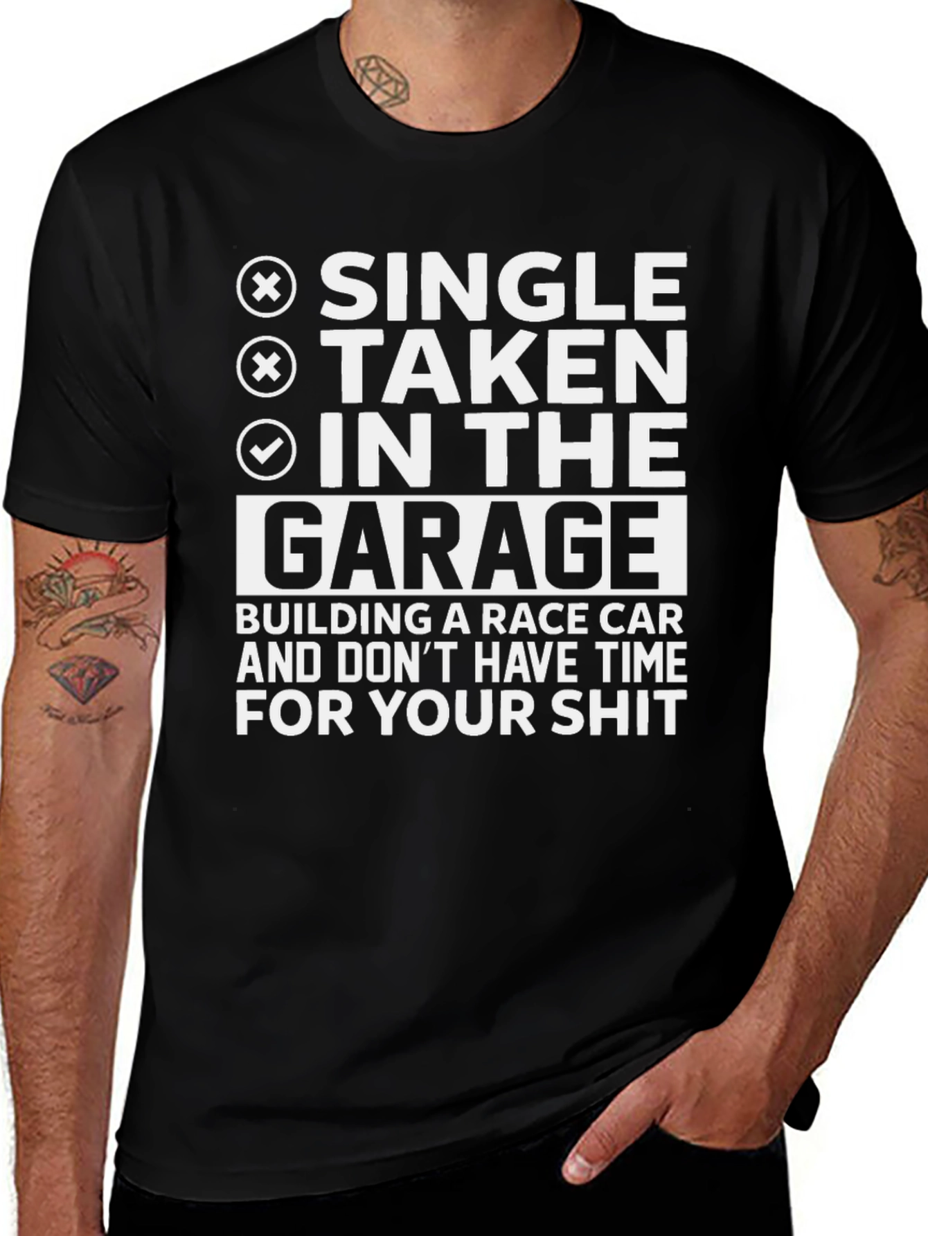 In the Garage Race Car T-Shirt - Mens