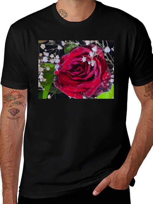Rose Graphic T-Shirt - Elegant Floral Design