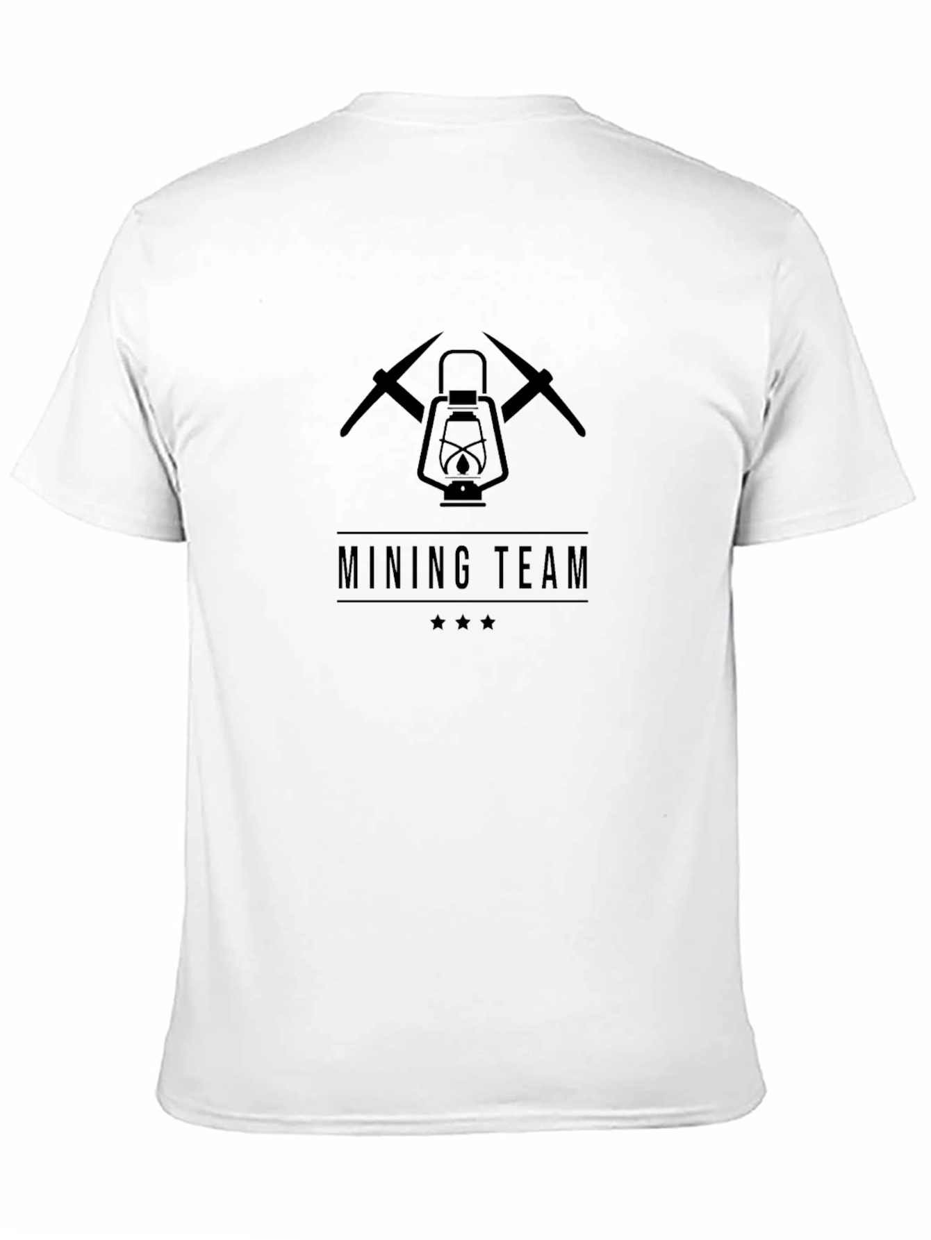 Mining Team Graphic T-Shirt - Black Crew Neck