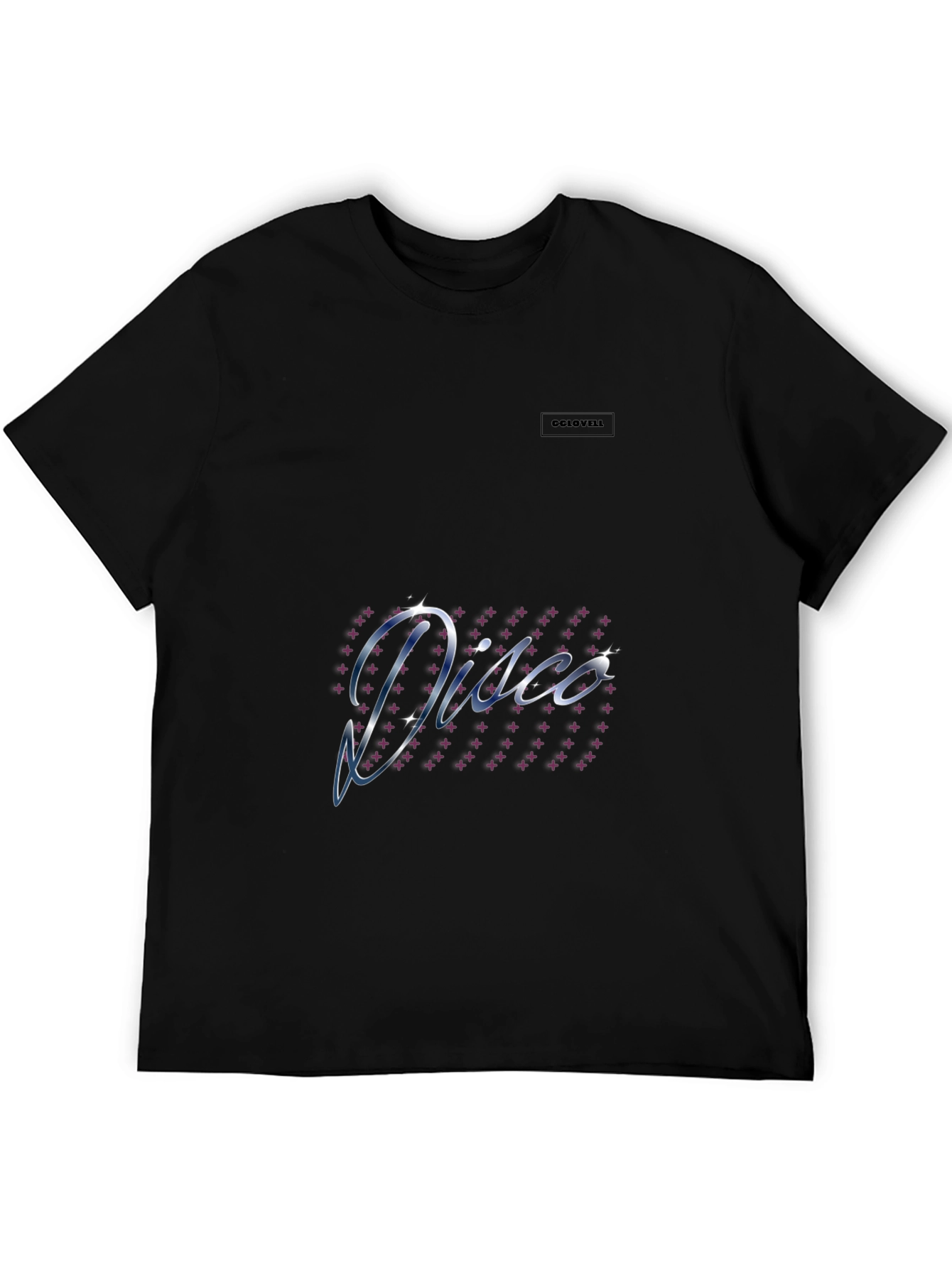 Disco Retro Graphic Tee - Classic Black Cotton T-Shirt