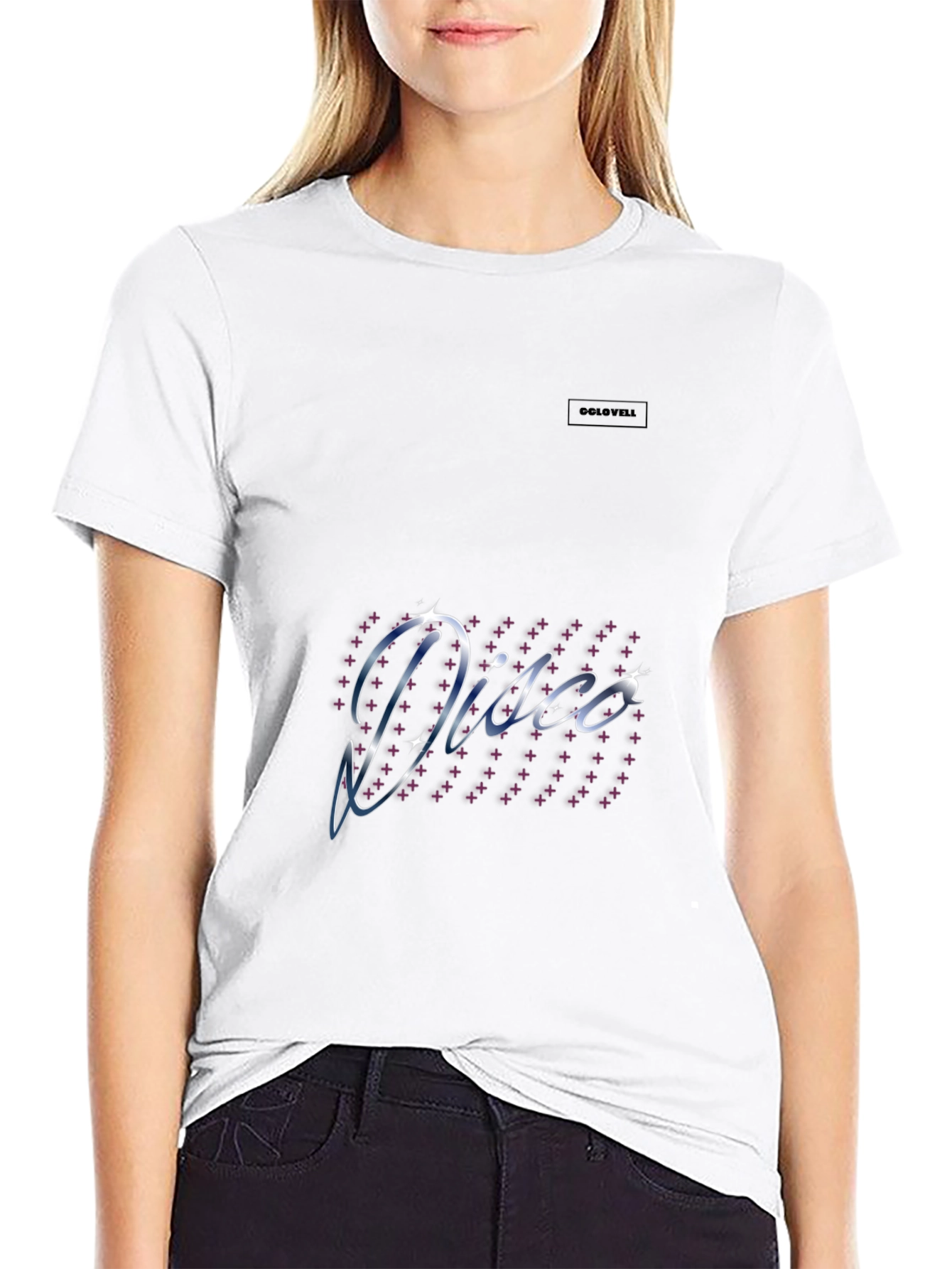Disco Retro Graphic Tee - Classic Black Cotton T-Shirt