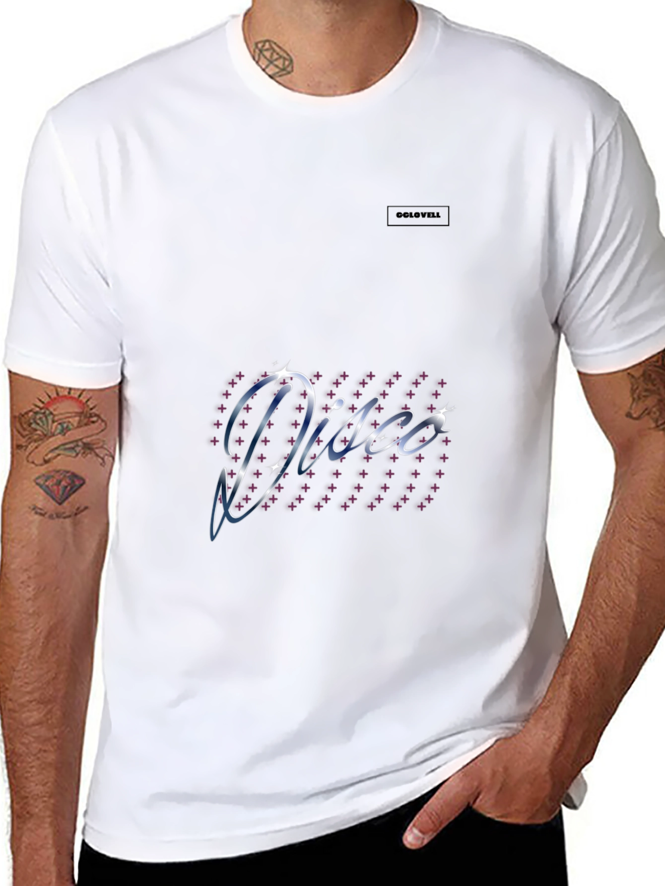 Disco Retro Graphic Tee - Classic Black Cotton T-Shirt