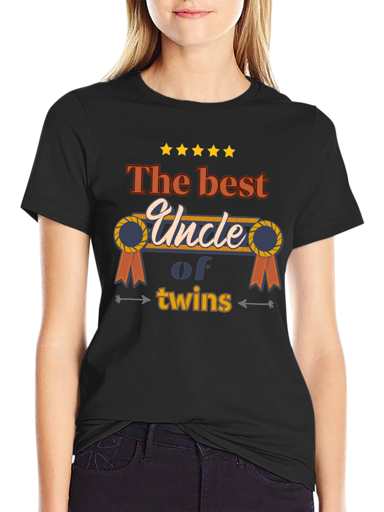 Best Uncle of Twins T-Shirt - Novelty Family Tee