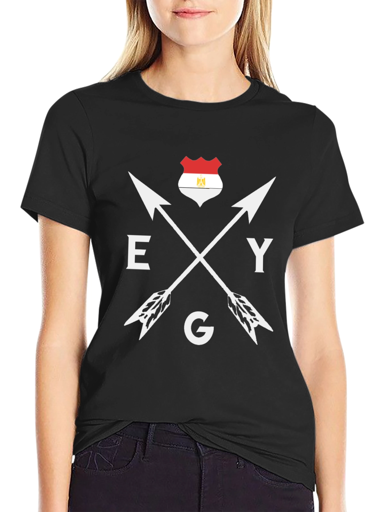 Egypt Flag Arrow Crest T-Shirt