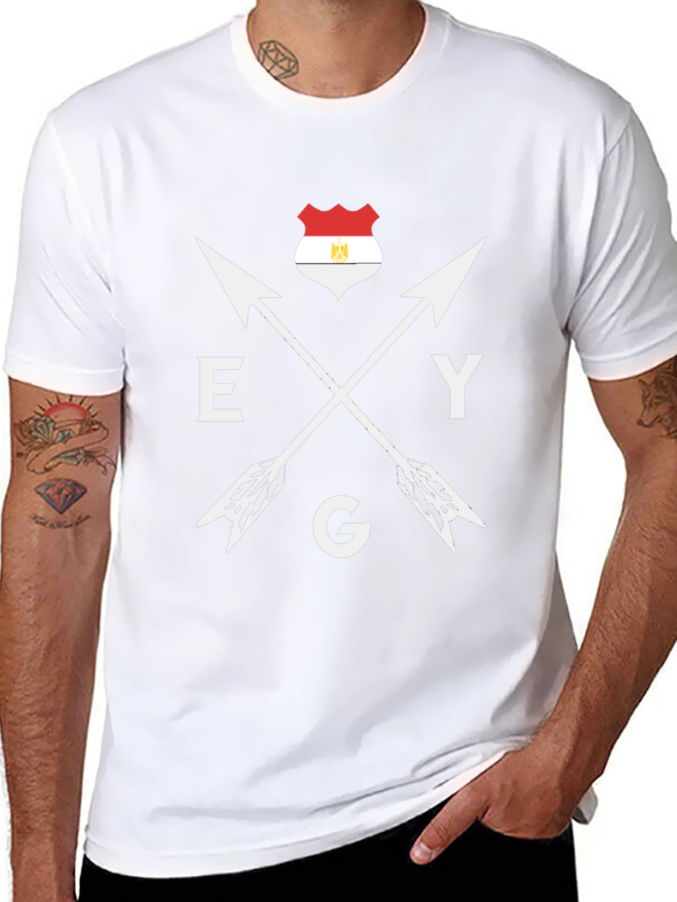 Egypt Flag Arrow Crest T-Shirt