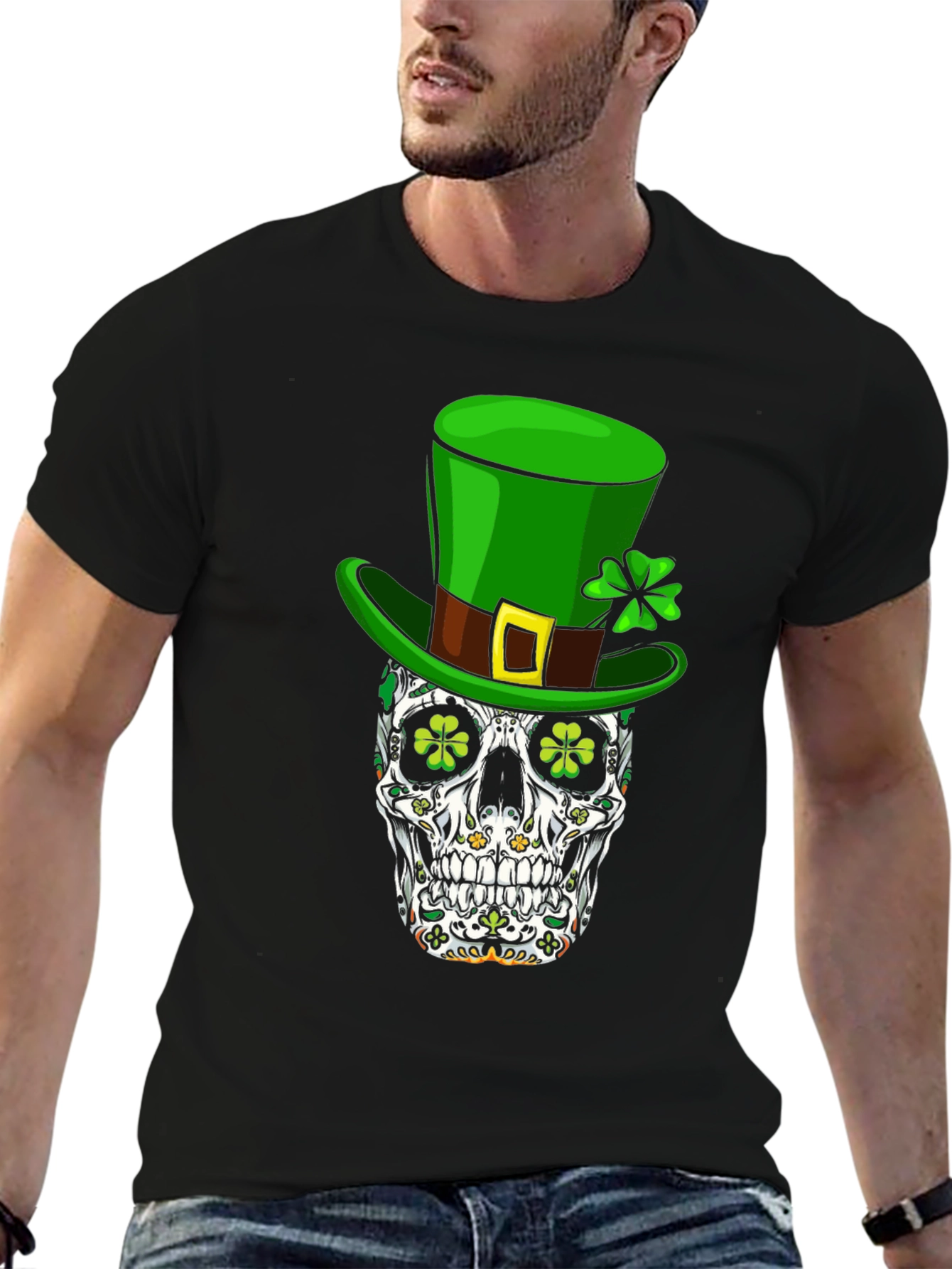 St. Patricks Day Skull Graphic Tee