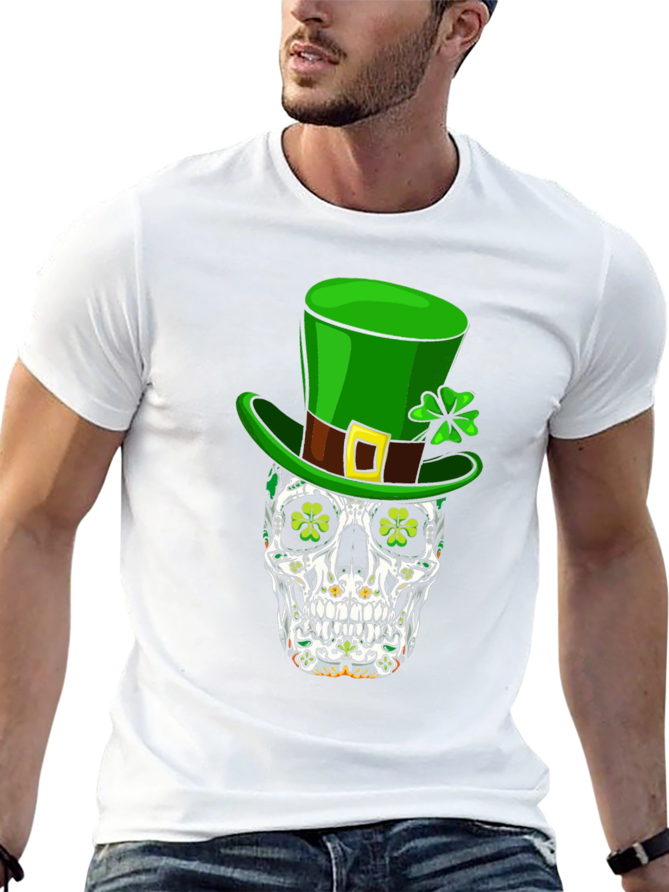 St. Patricks Day Skull Graphic Tee