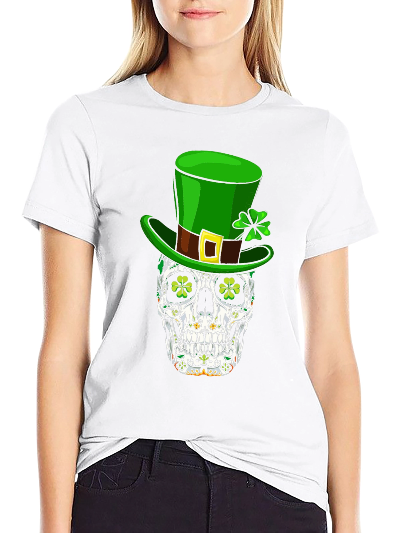 St. Patricks Day Skull Graphic Tee