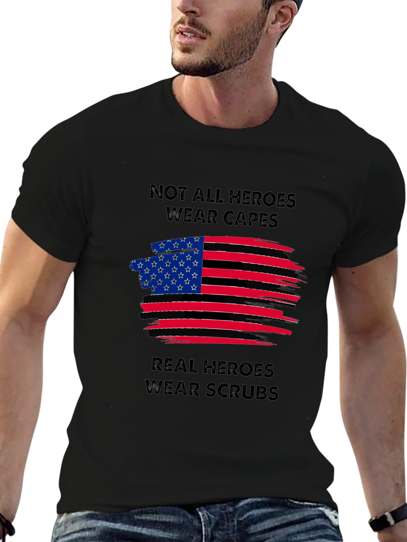 Hero Scrub Tee - Patriotic Medical Staff Appreciation