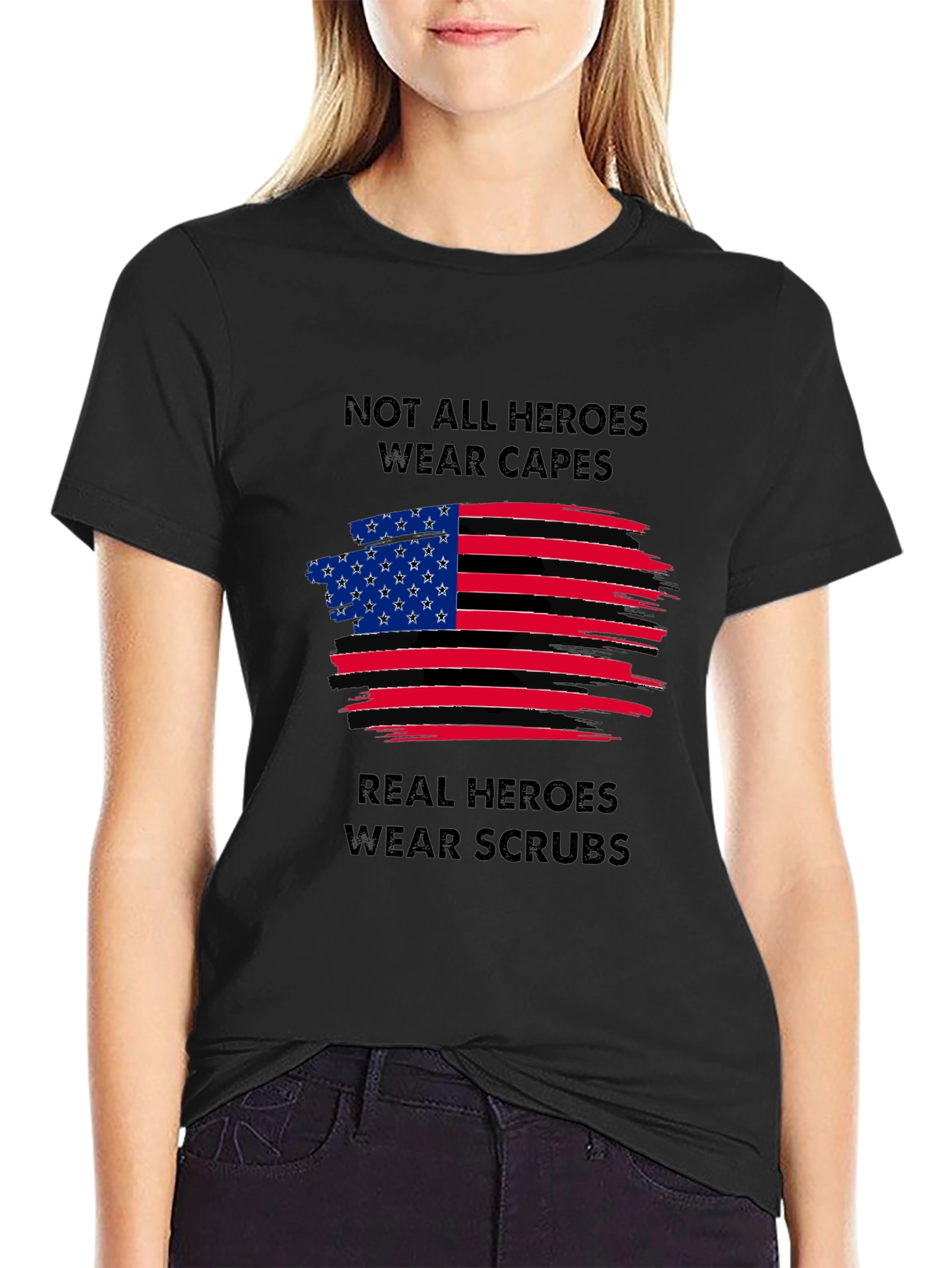 Hero Scrub Tee - Patriotic Medical Staff Appreciation