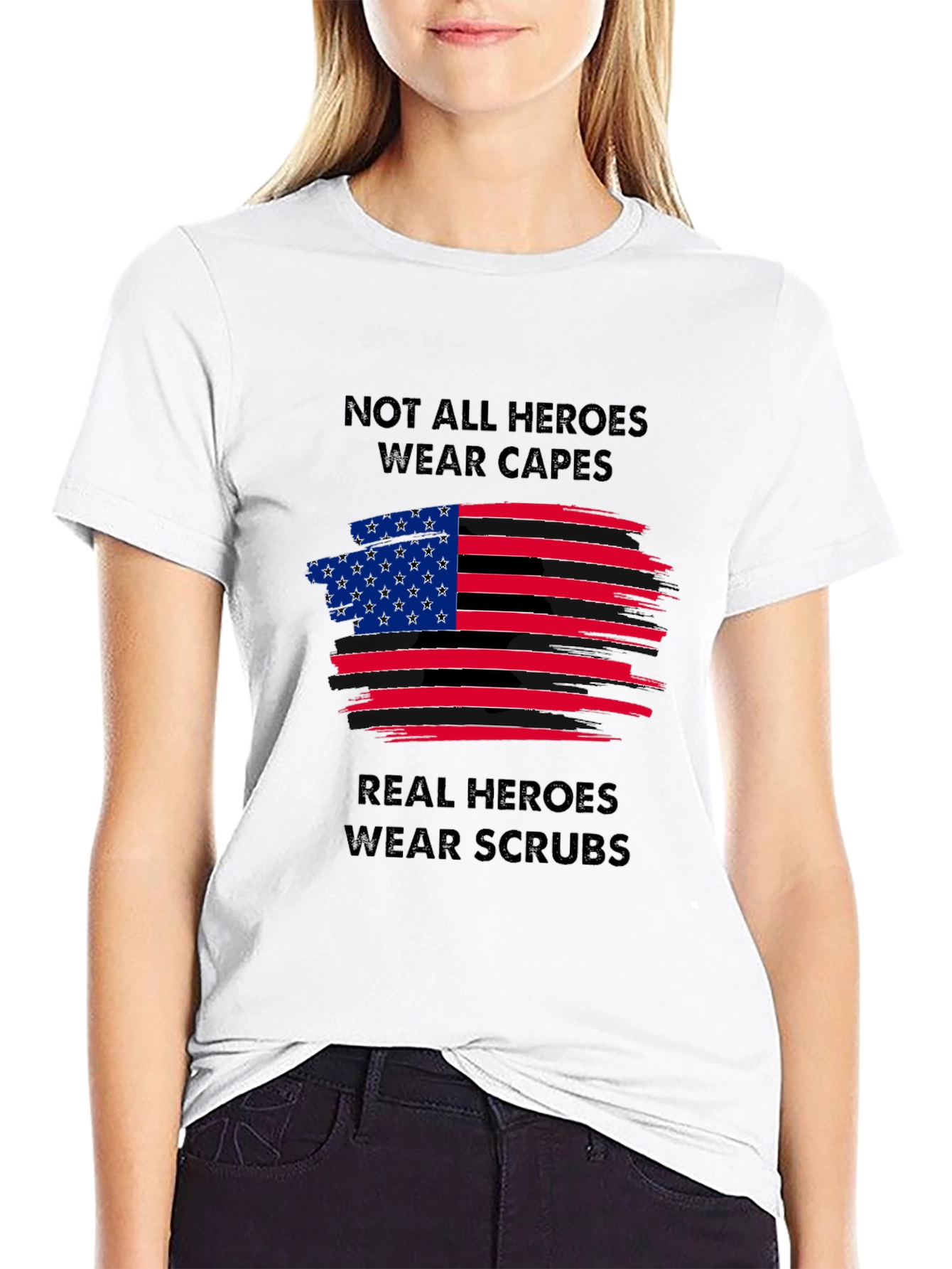Hero Scrub Tee - Patriotic Medical Staff Appreciation