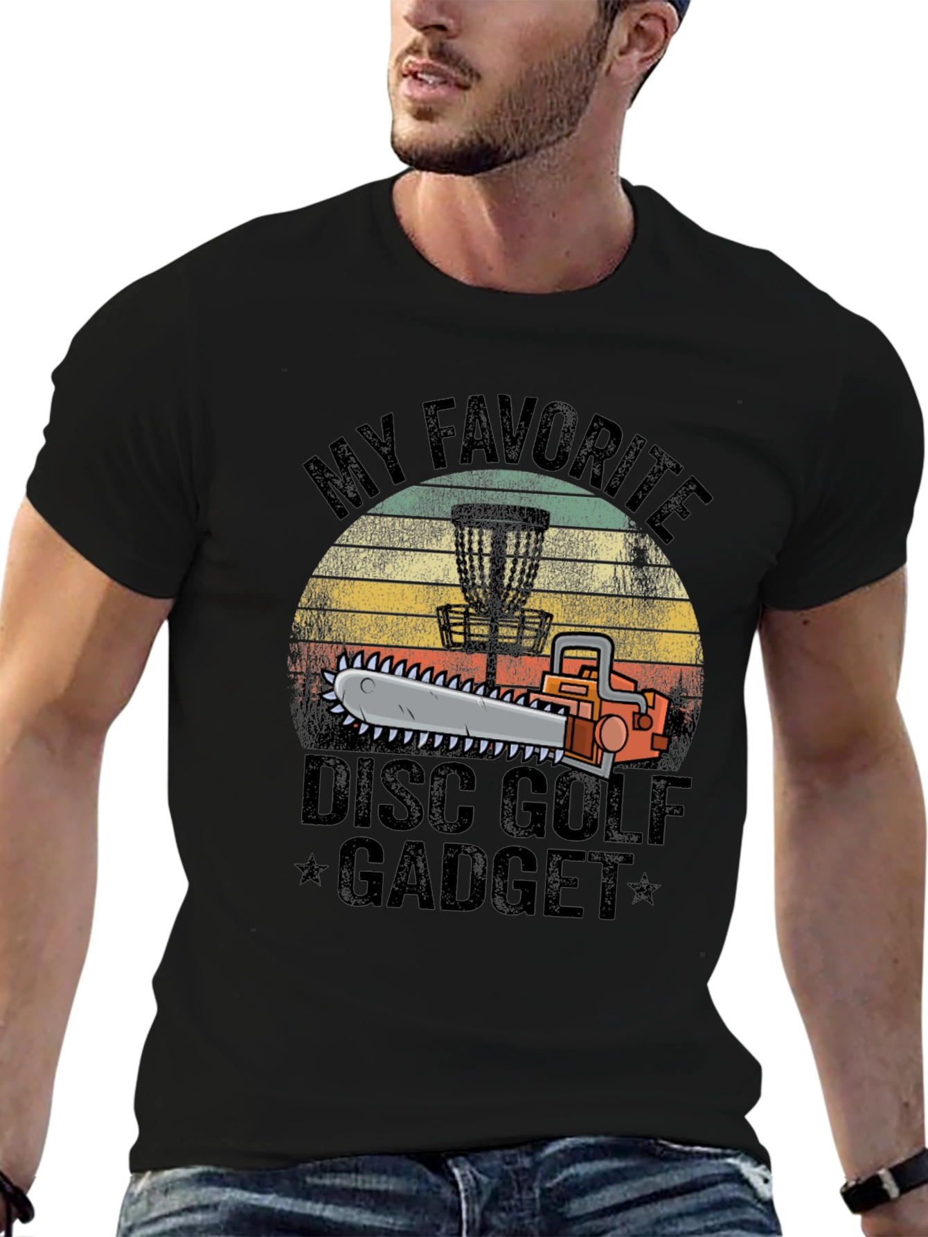 Disc Golf Chainsaw Gadget T-Shirt