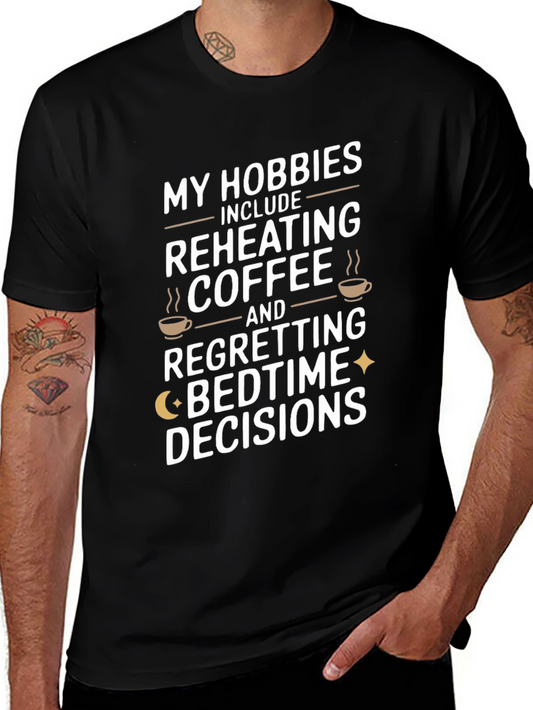 Funny Coffee Bedtime Decisions Graphic T-Shirt
