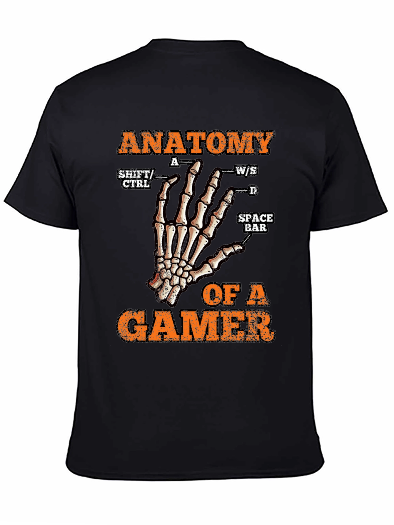 Anatomy of a Gamer Black T-Shirt