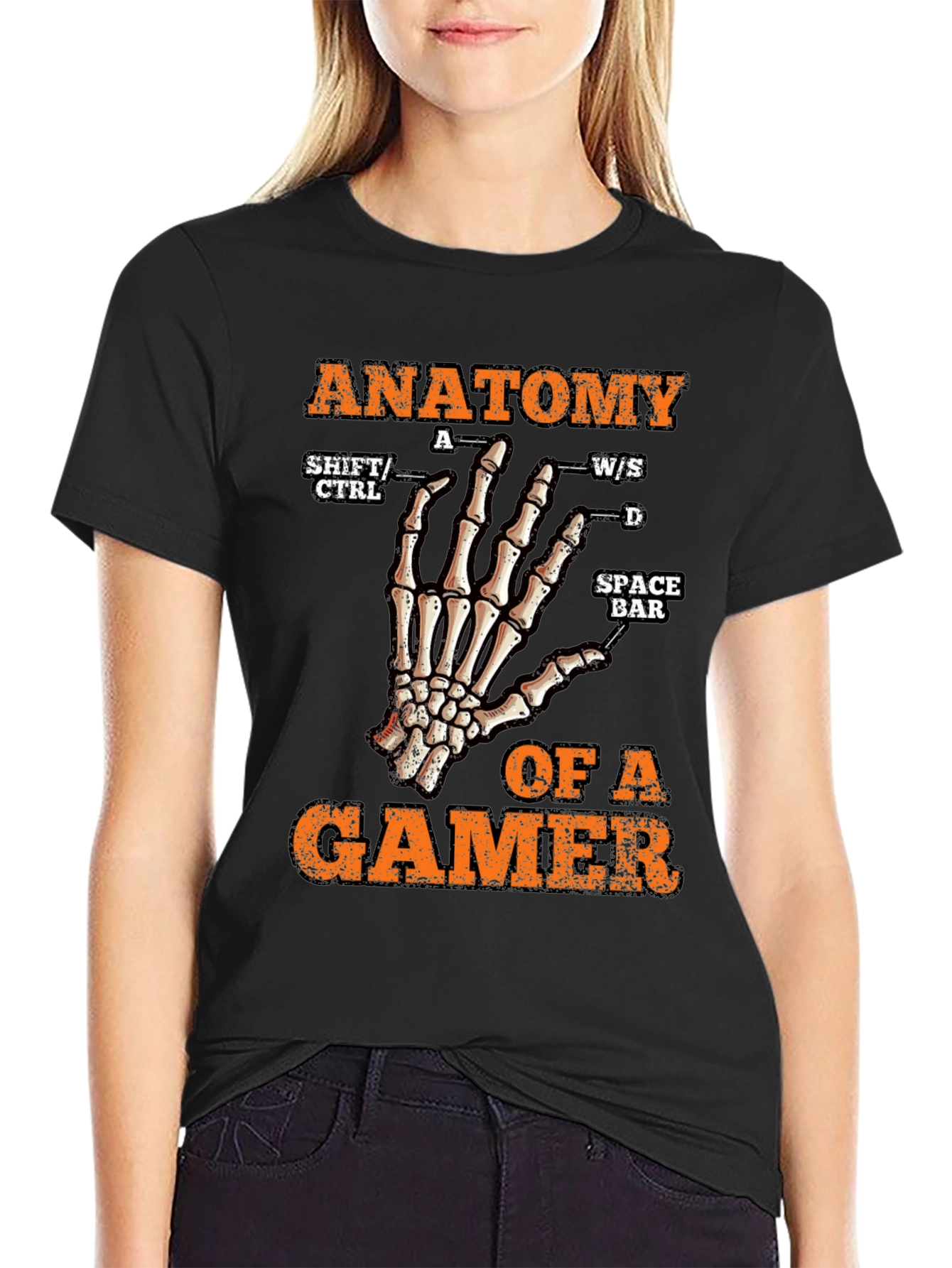 Anatomy of a Gamer Black T-Shirt