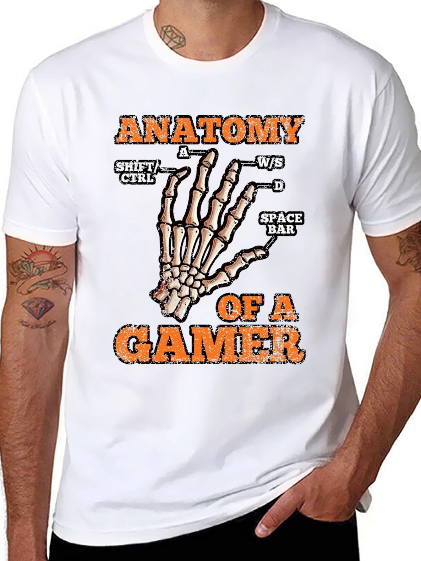 Anatomy of a Gamer Black T-Shirt