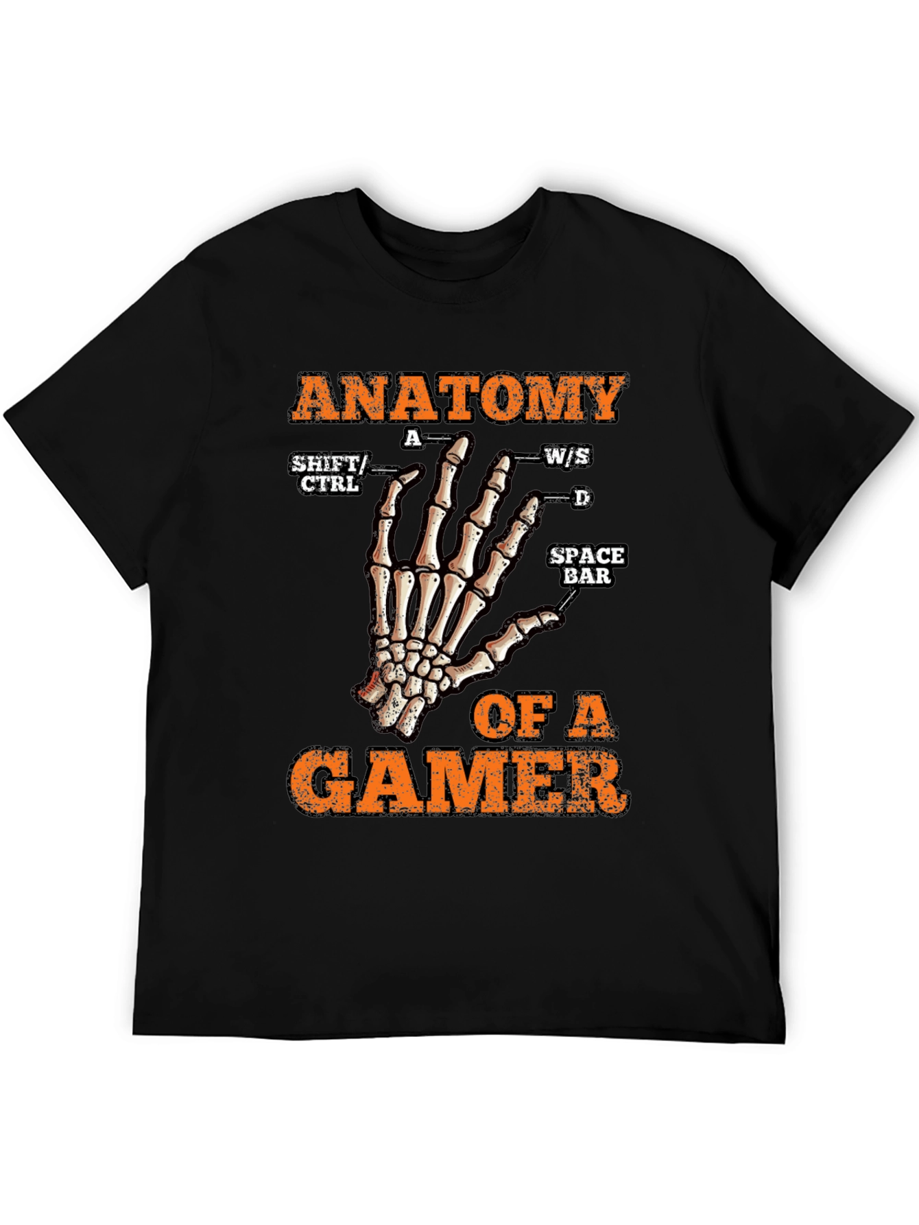 Anatomy of a Gamer Black T-Shirt