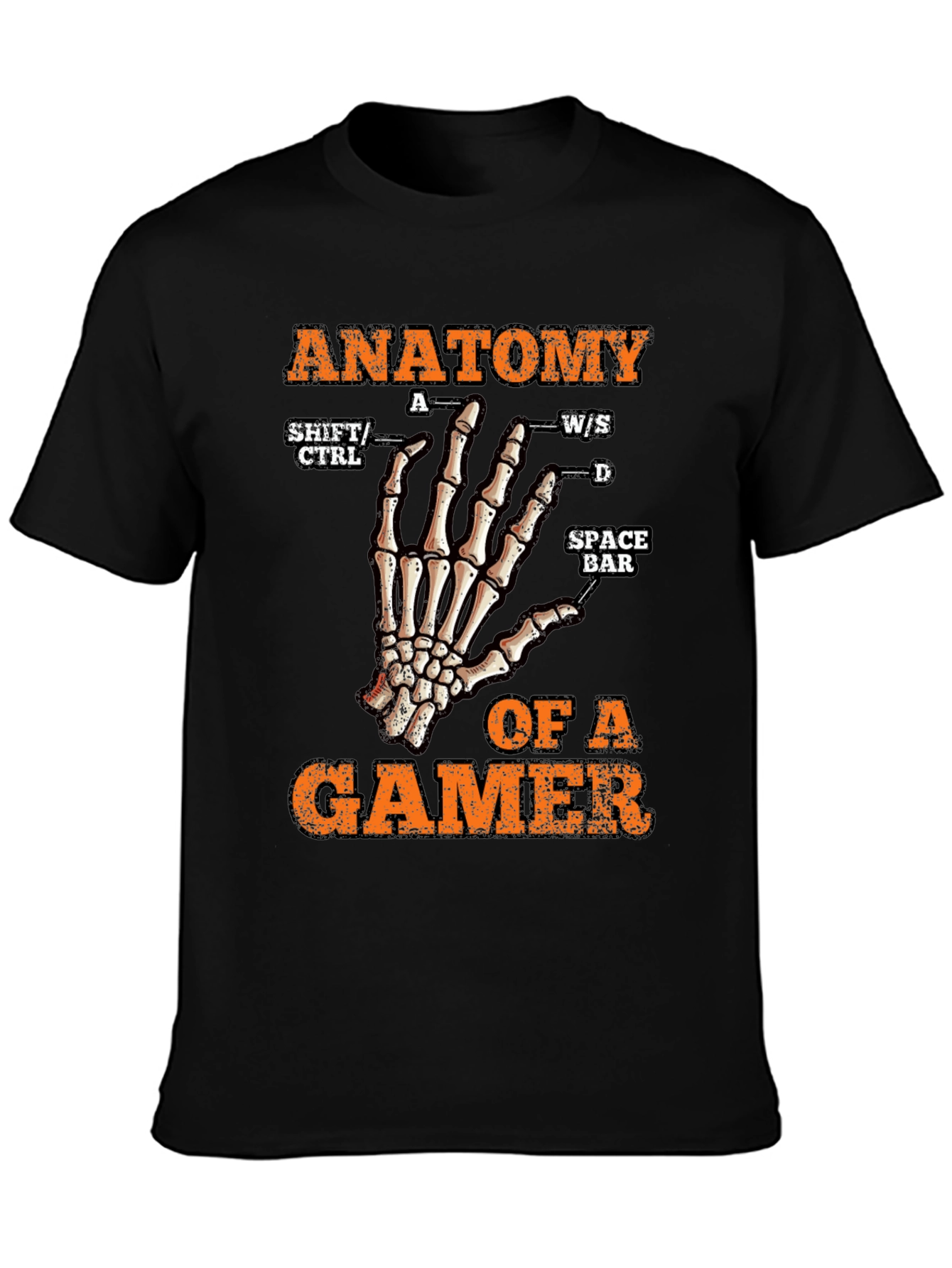 Anatomy of a Gamer Black T-Shirt