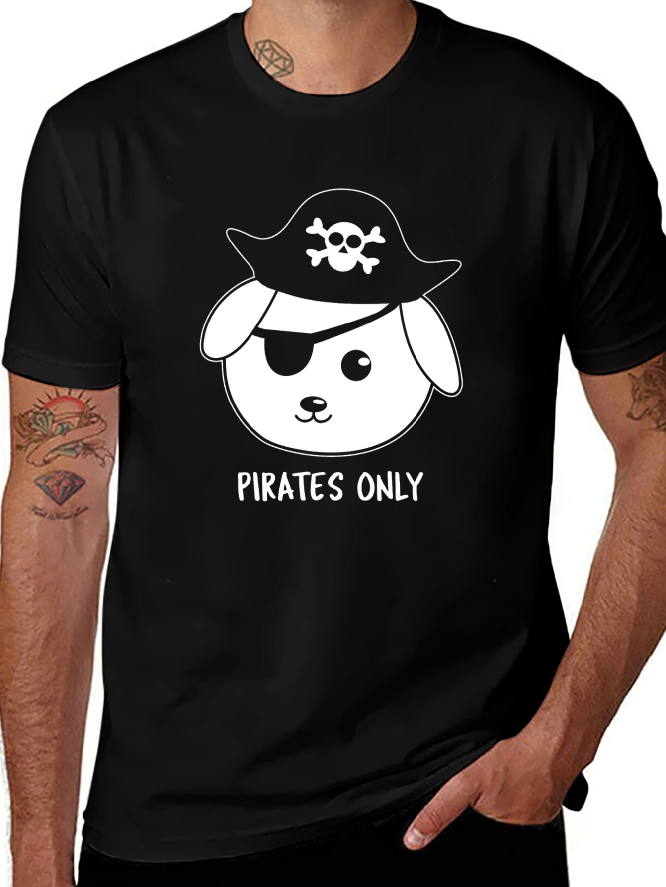 Pirates Only Dog T-Shirt - Funny Graphic Tee