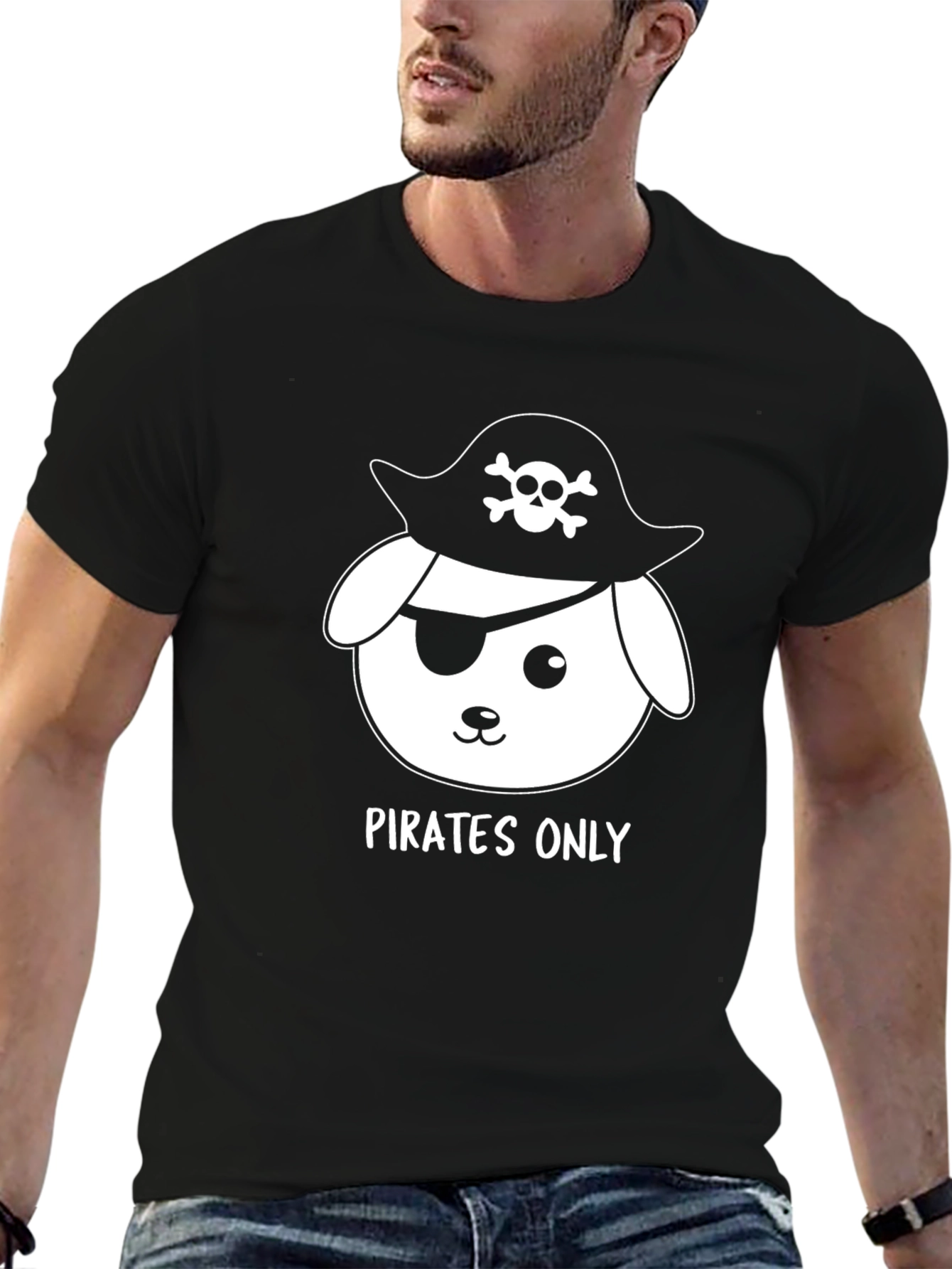 Pirates Only Dog T-Shirt - Funny Graphic Tee