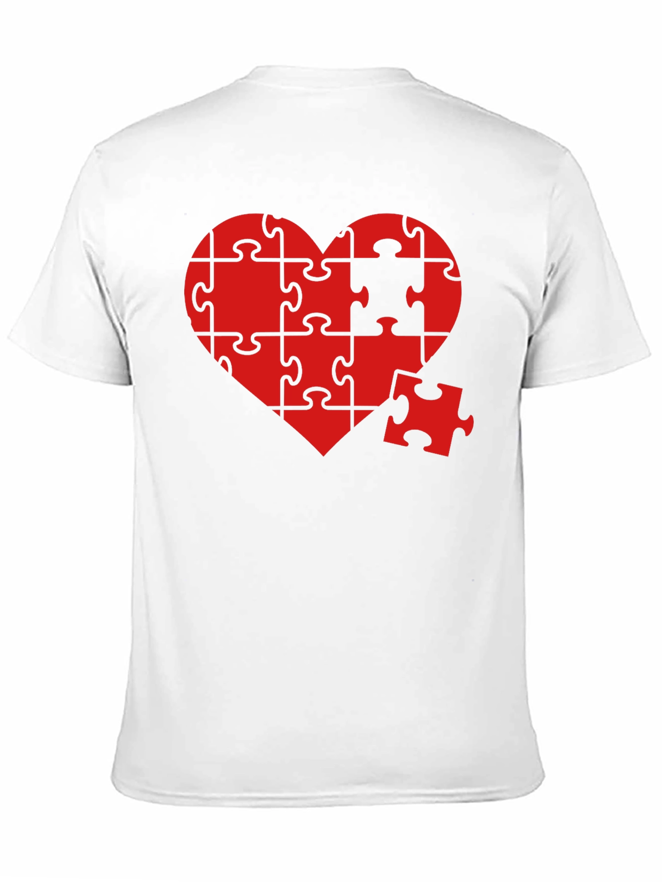 Heart Puzzle Piece Graphic T-Shirt