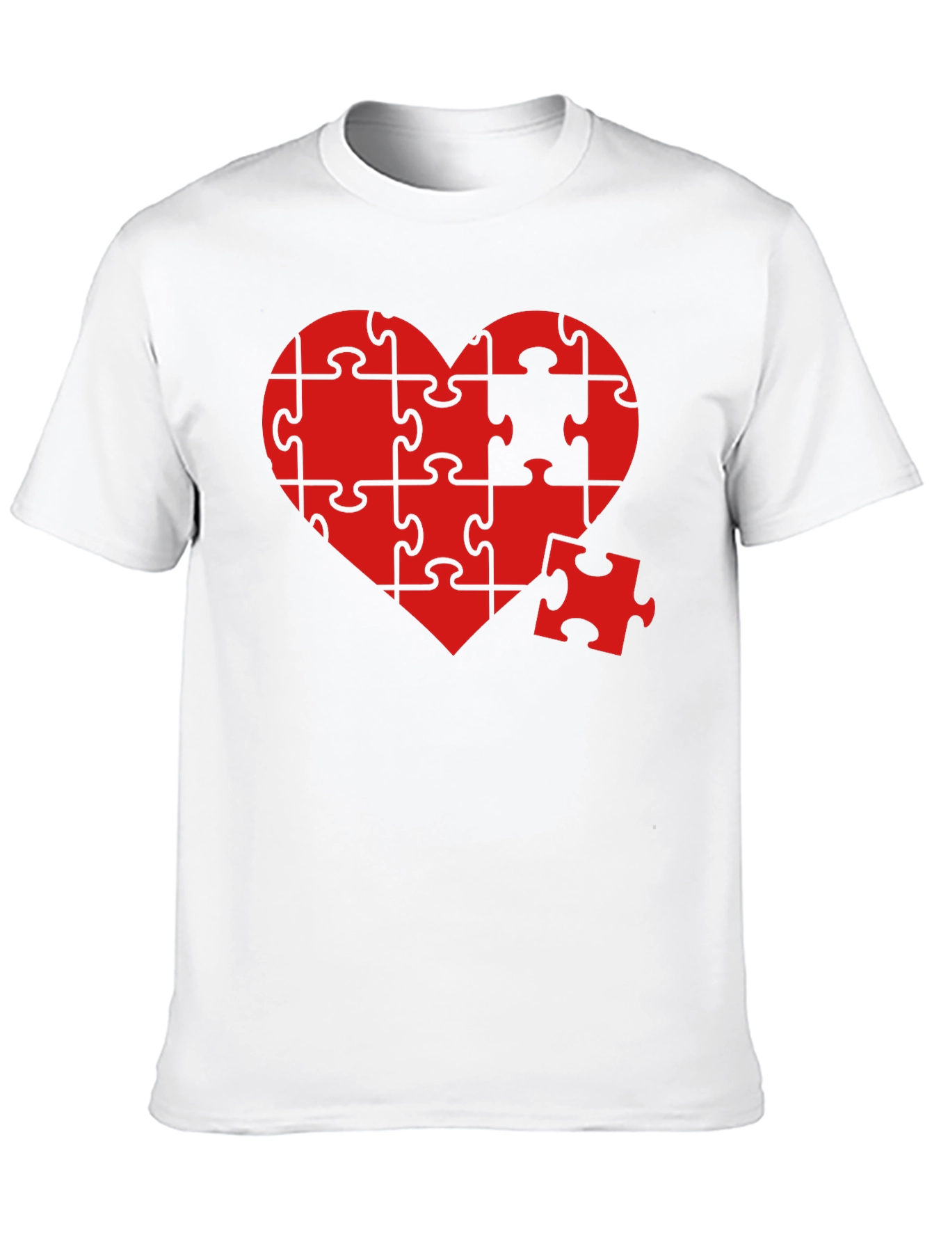 Heart Puzzle Piece Graphic T-Shirt