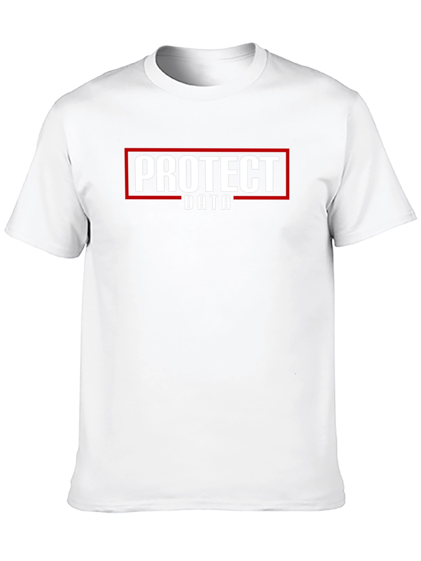 Protect Data Black Cotton T-Shirt