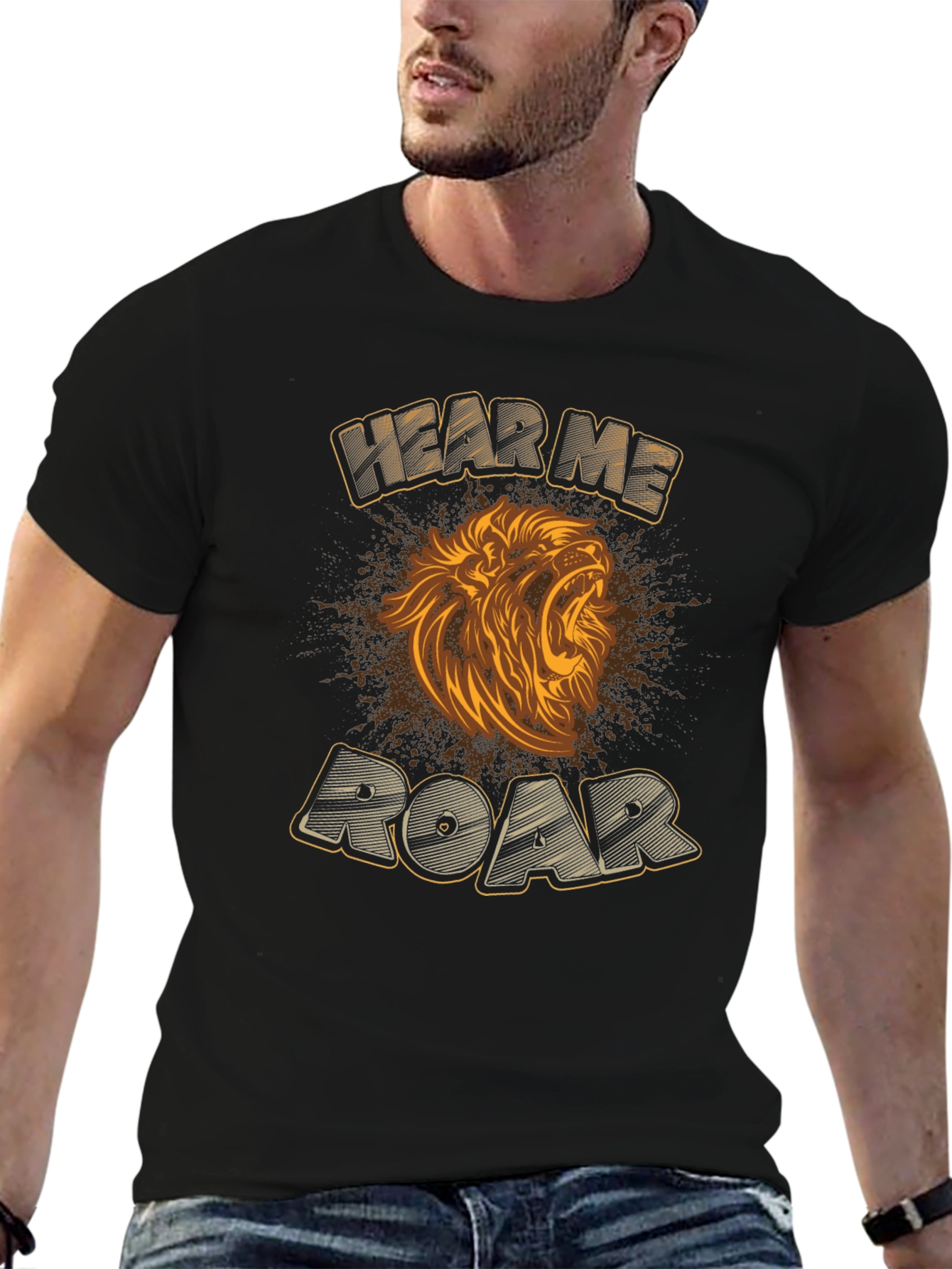 Hear Me Roar Lion Graphic T-Shirt