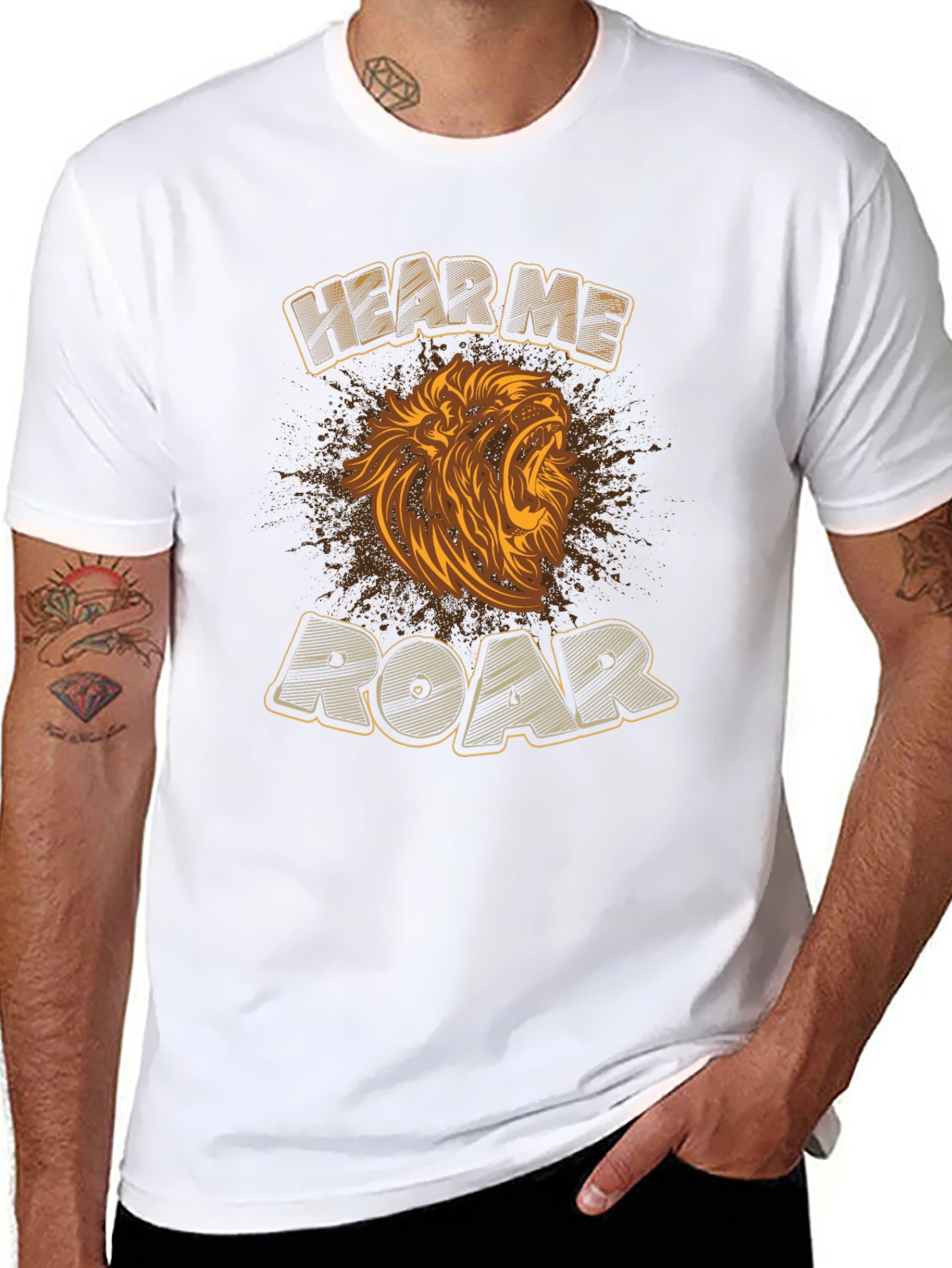 Hear Me Roar Lion Graphic T-Shirt