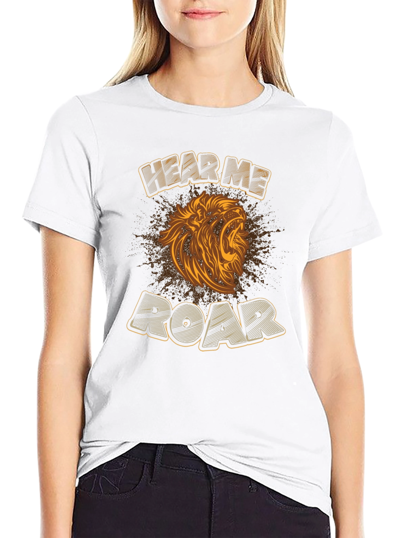 Hear Me Roar Lion Graphic T-Shirt