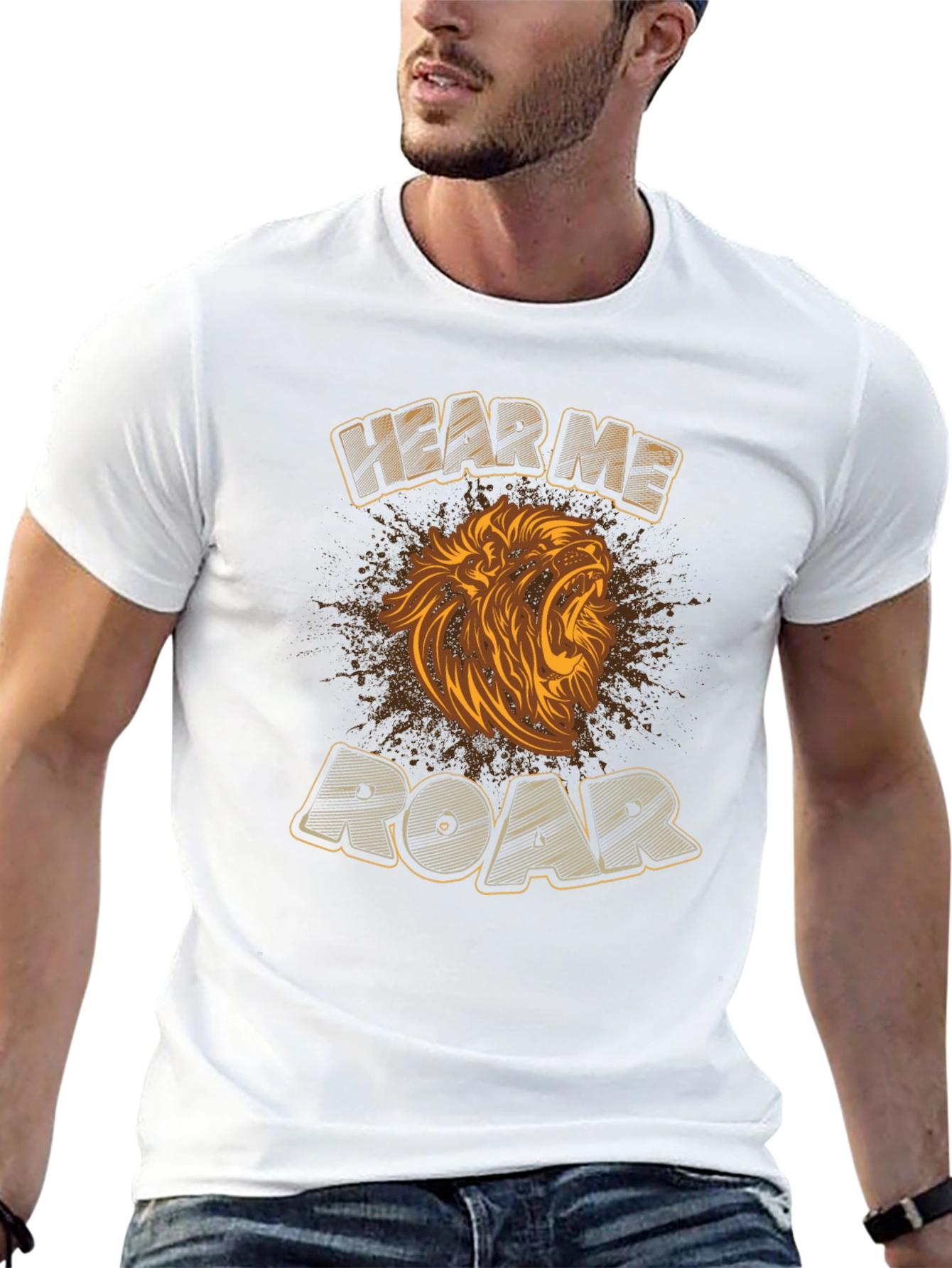 Hear Me Roar Lion Graphic T-Shirt