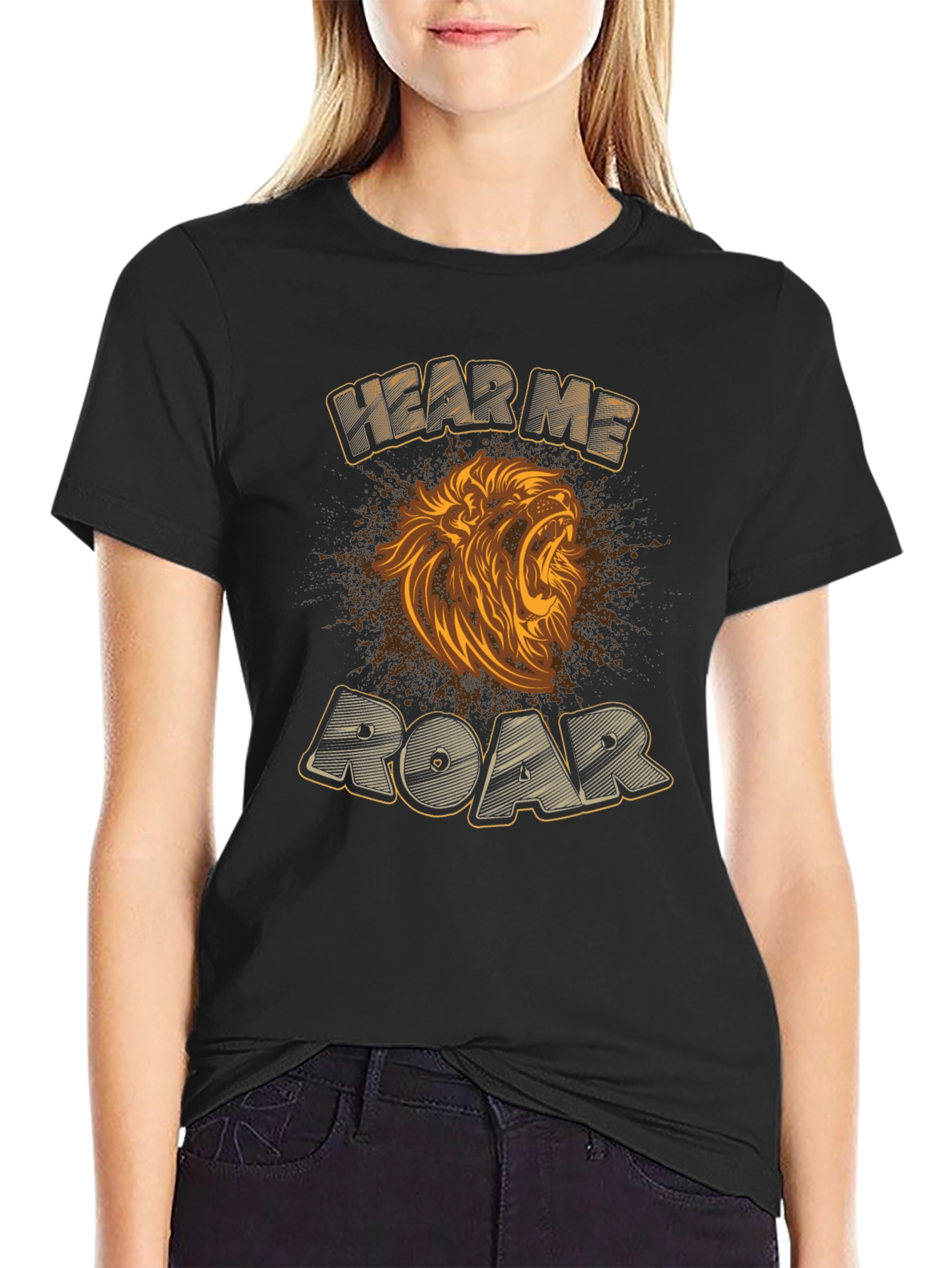 Hear Me Roar Lion Graphic T-Shirt