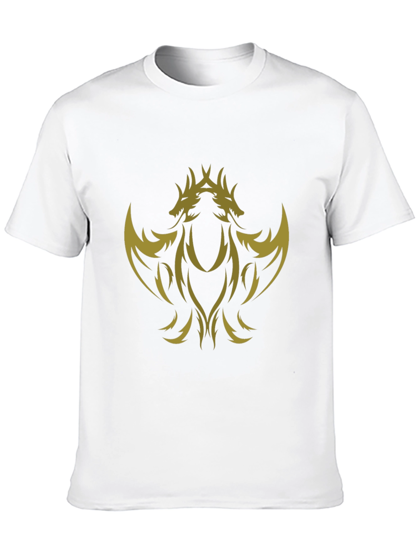 Black T-Shirt with Gold Dragon Design