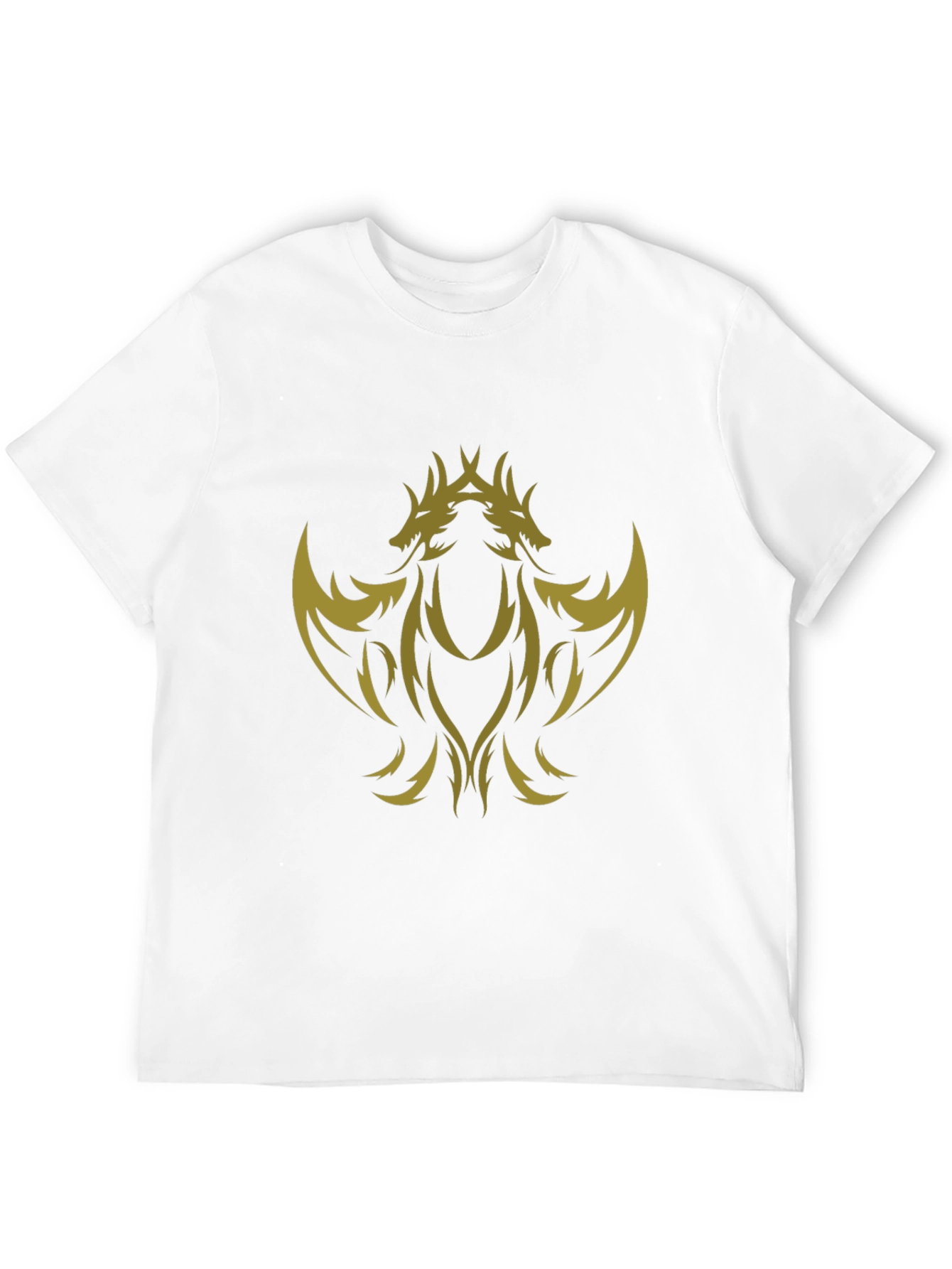 Black T-Shirt with Gold Dragon Design
