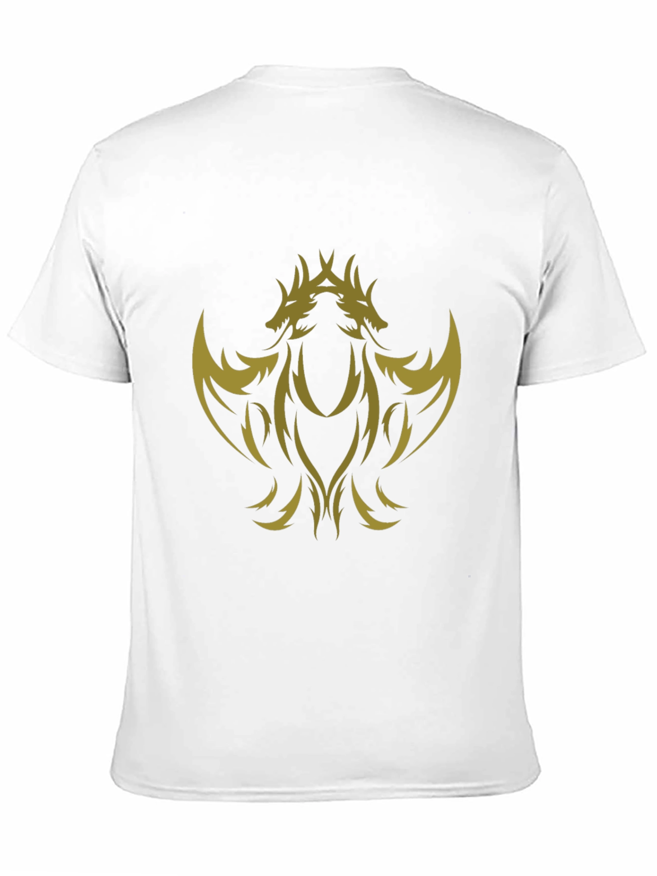 Black T-Shirt with Gold Dragon Design