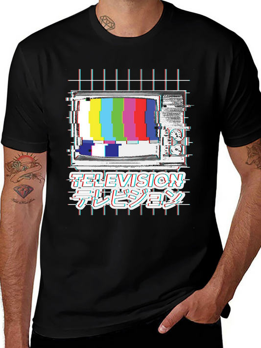 Retro TV Glitch T-Shirt - Television Style