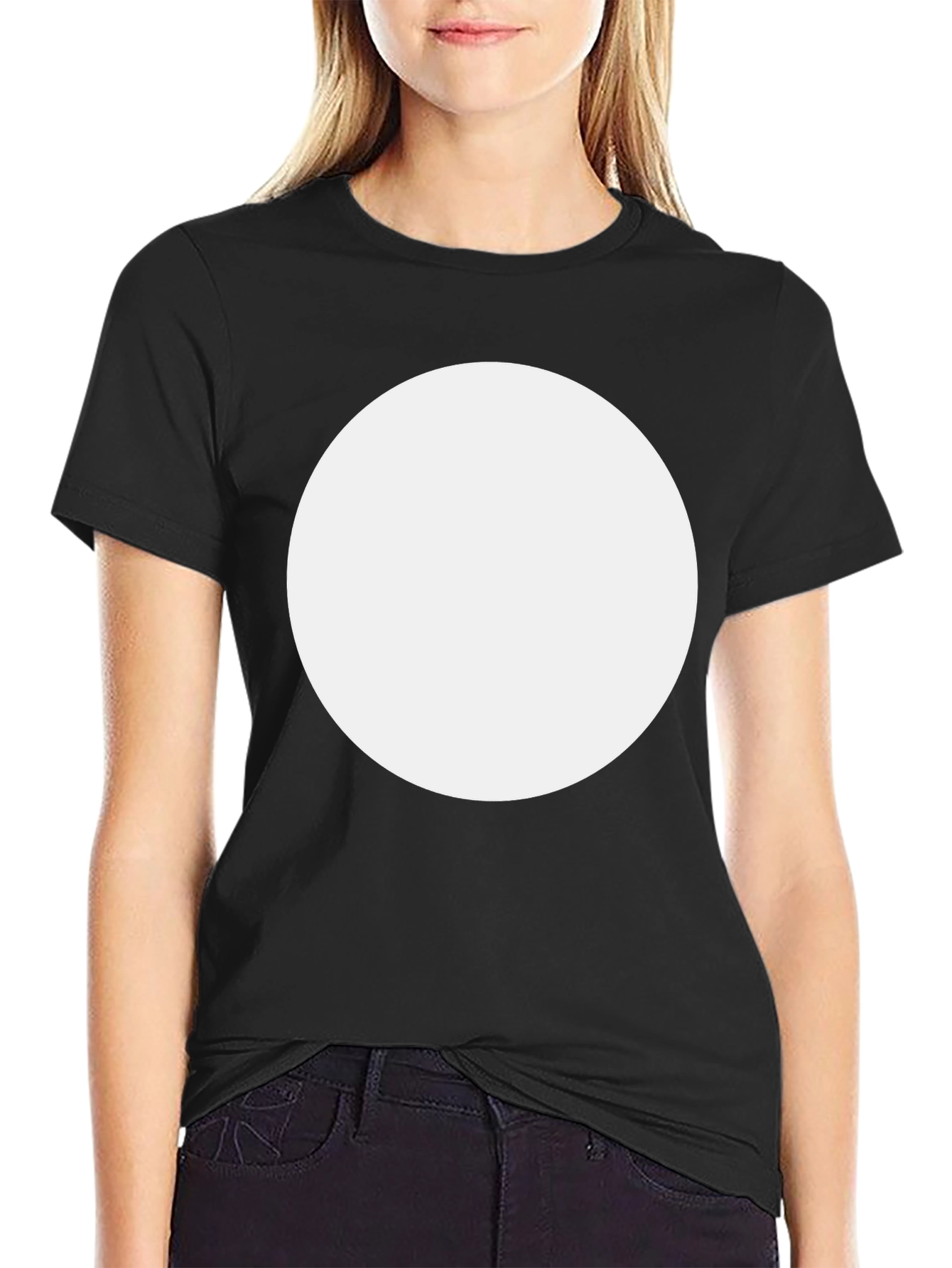 Black T-Shirt with Custom Circle Graphic