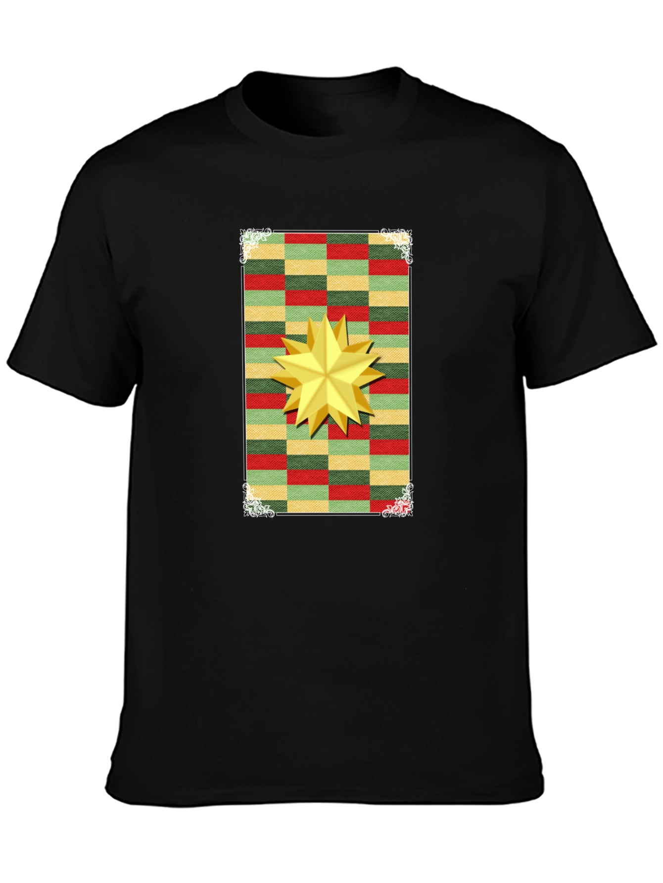 Festive Star Graphic T-Shirt - Holiday Cheer
