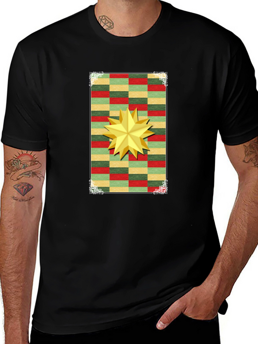 Festive Star Graphic T-Shirt - Holiday Cheer