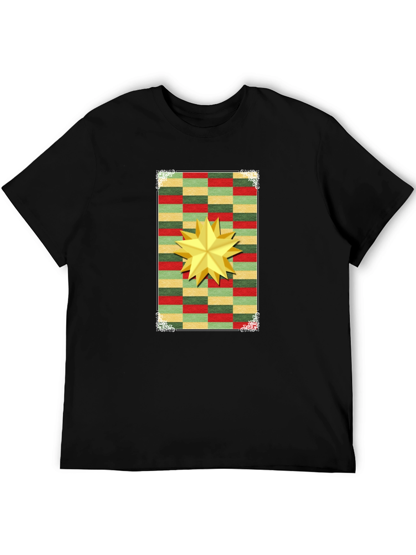 Festive Star Graphic T-Shirt - Holiday Cheer