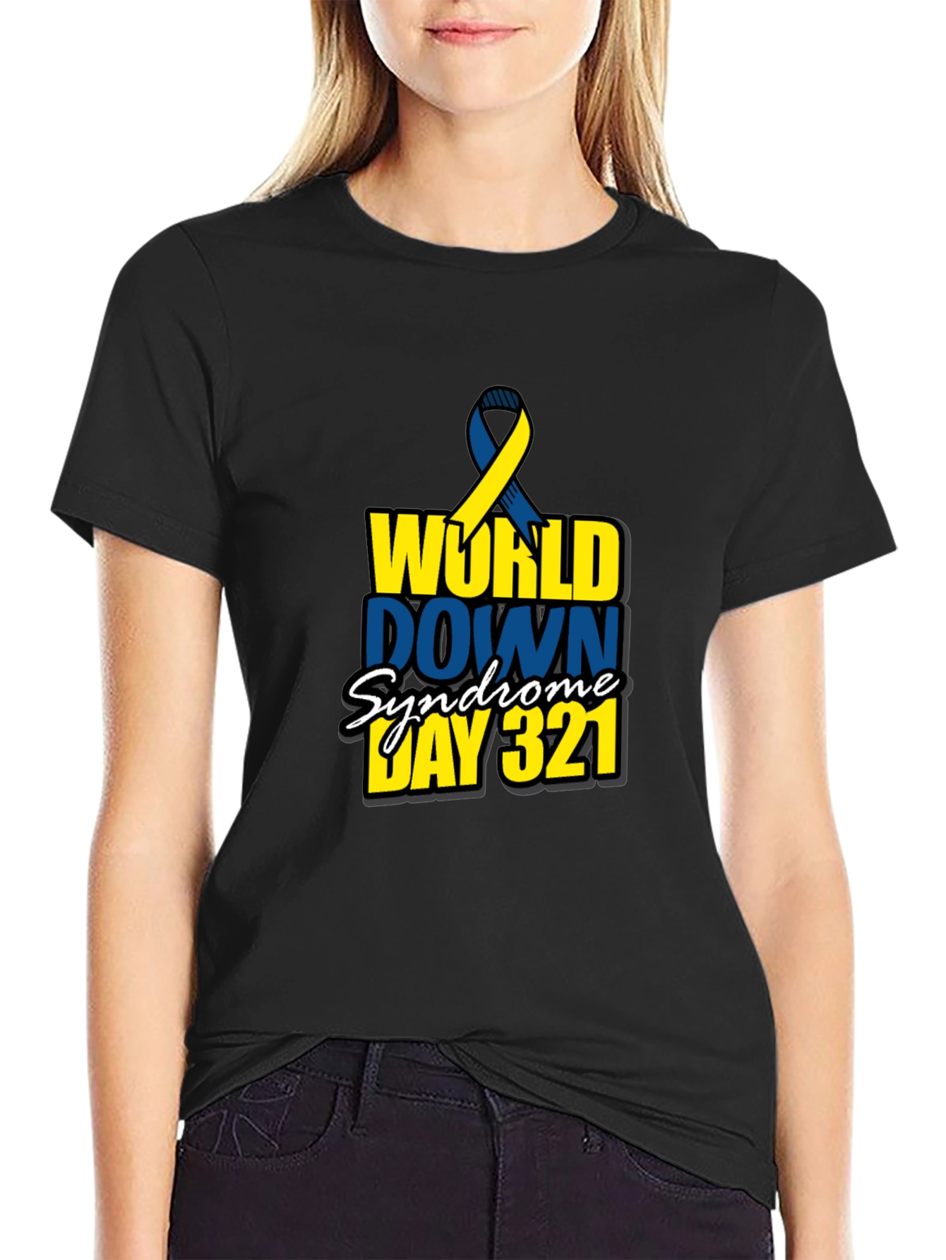 World Down Syndrome Awareness Day 321 Black T-Shirt