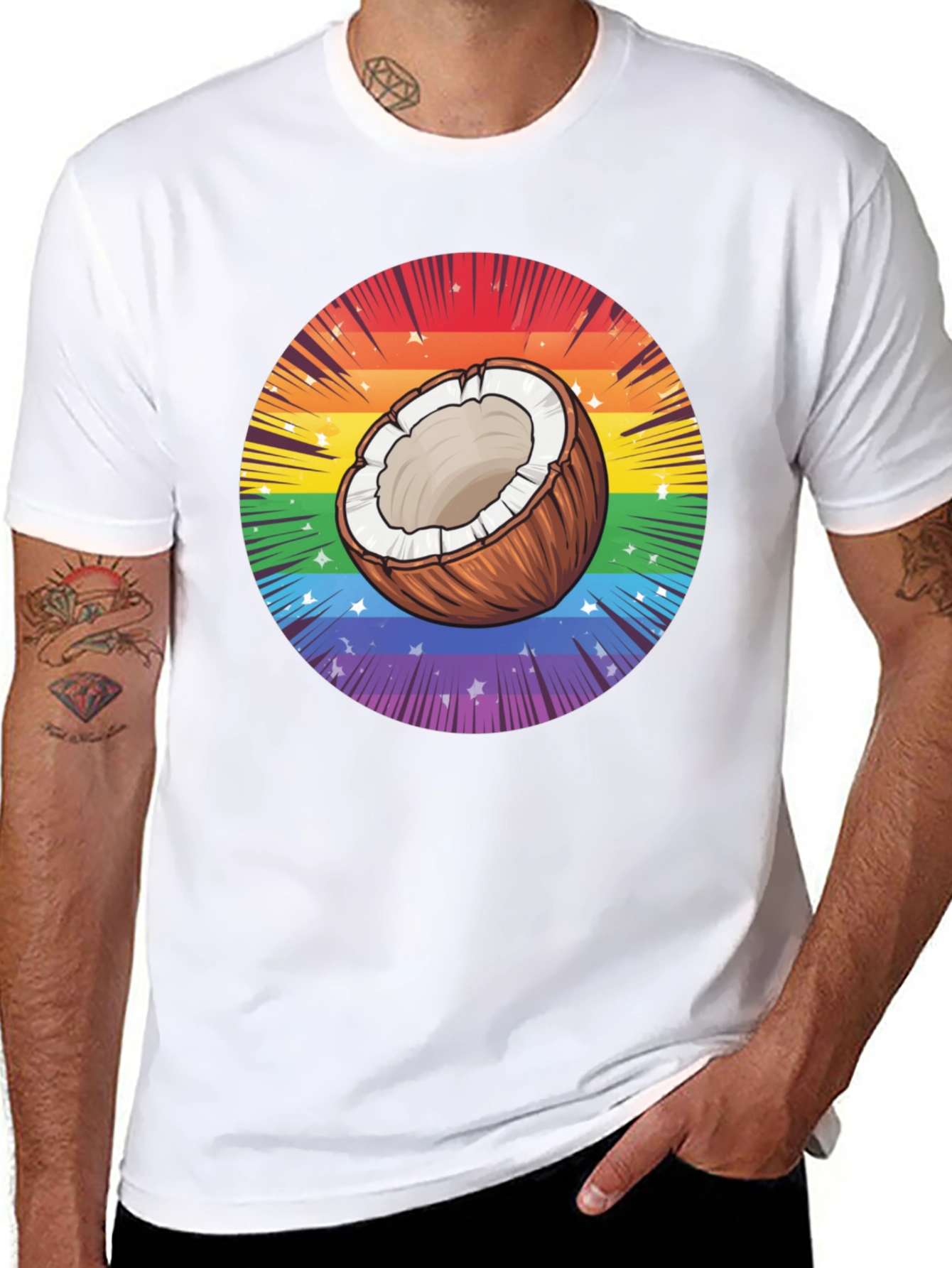 Rainbow Coconut Tee