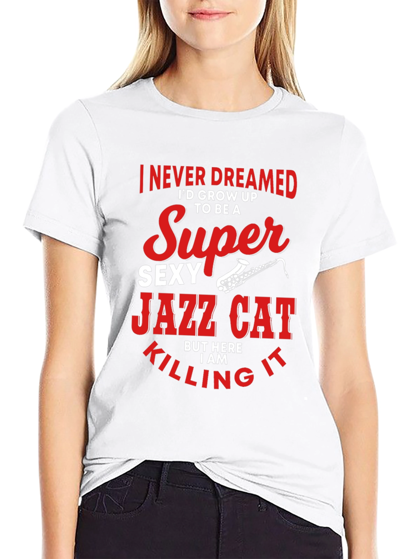 Super Sexy Jazz Cat T-Shirt - Unique Design